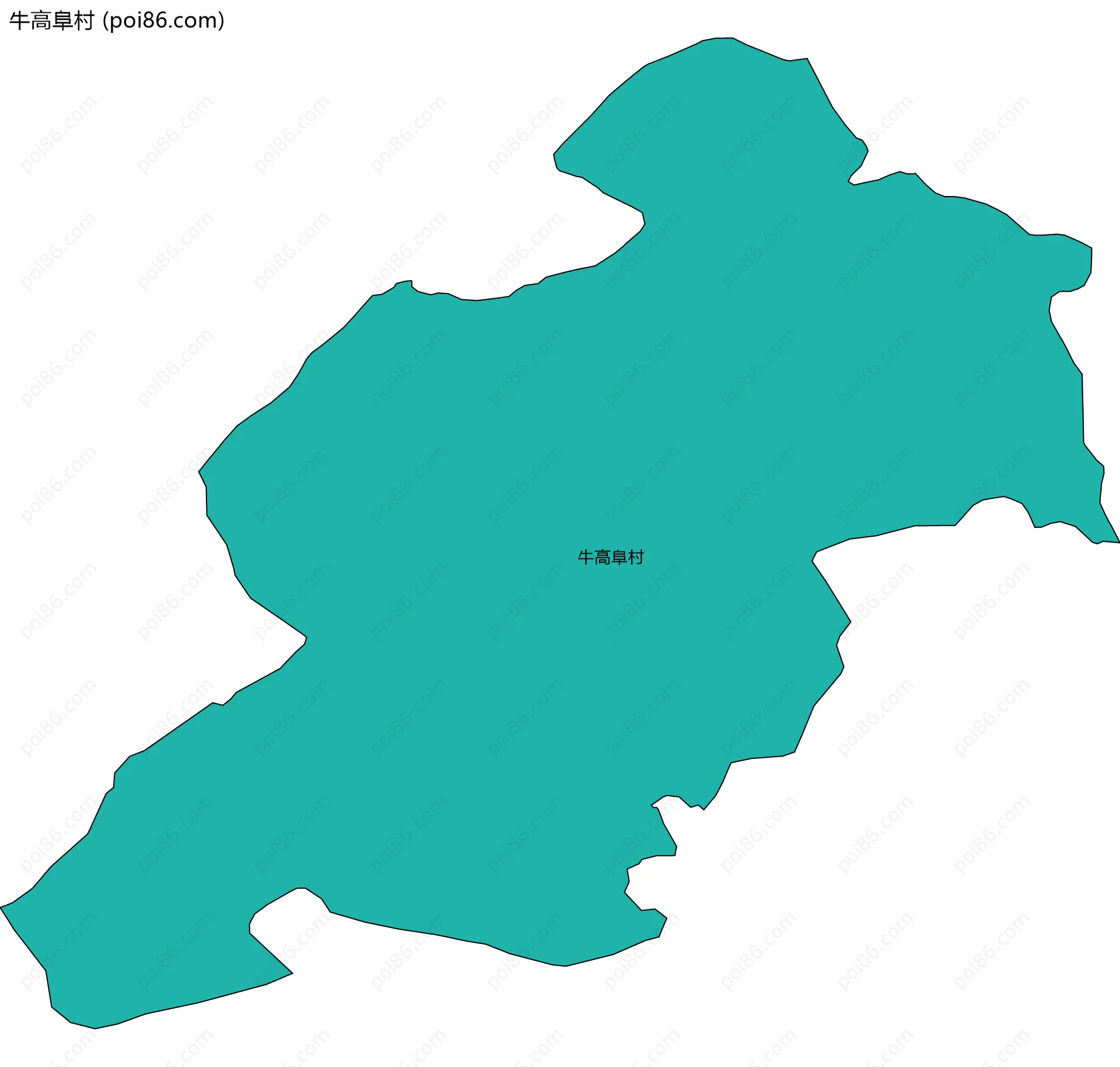 牛高阜村边界地图