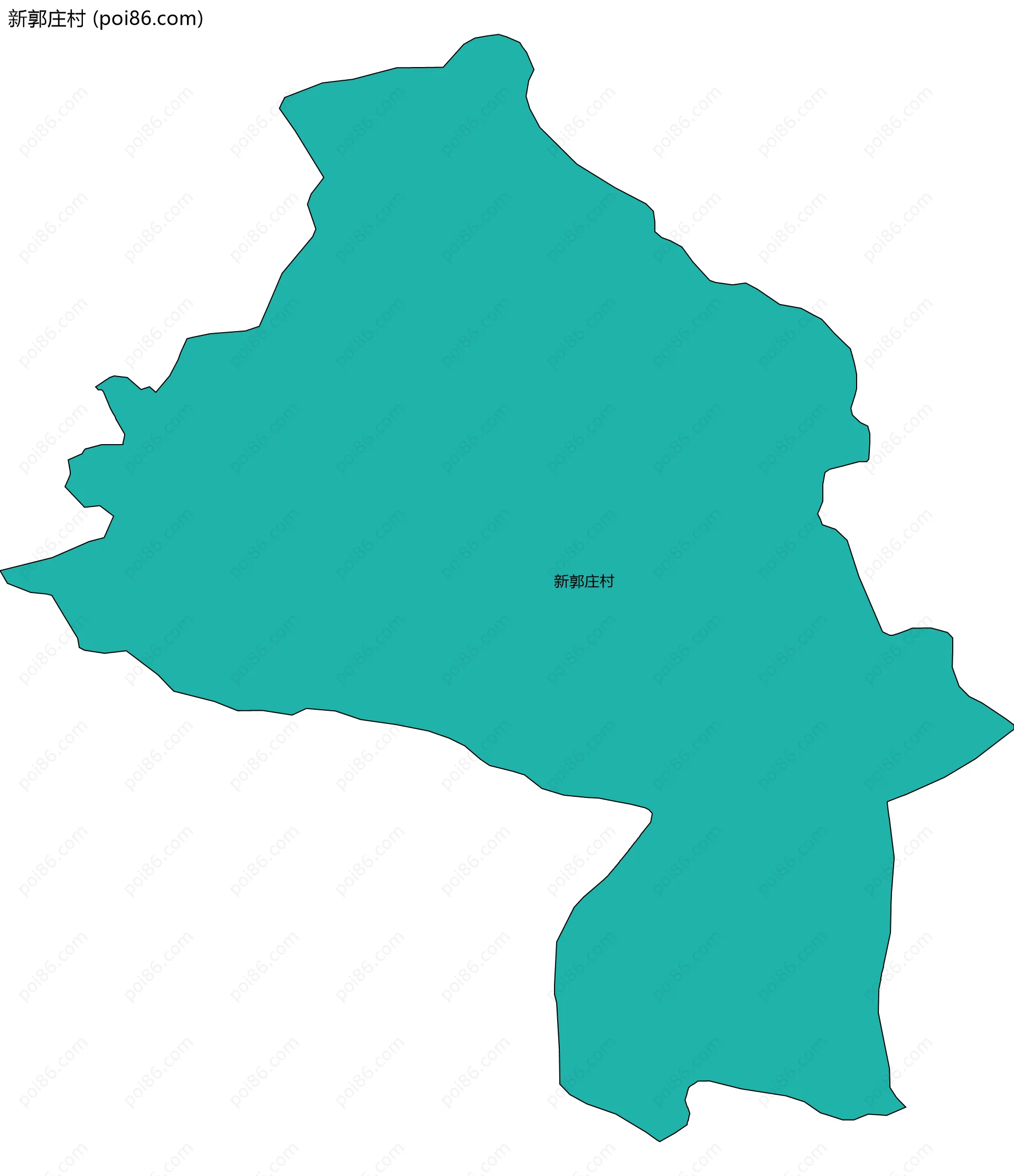 新郭庄村边界地图