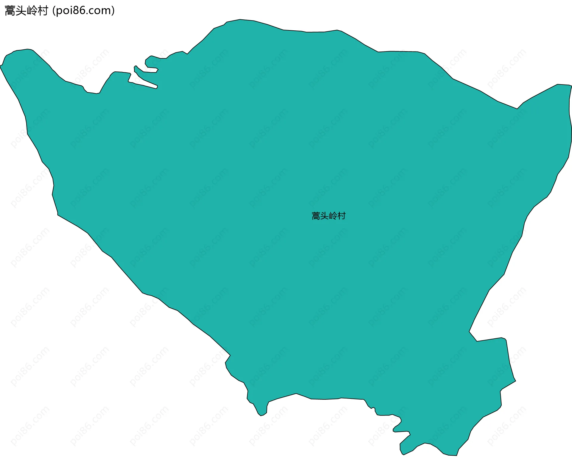 蒿头岭村边界地图