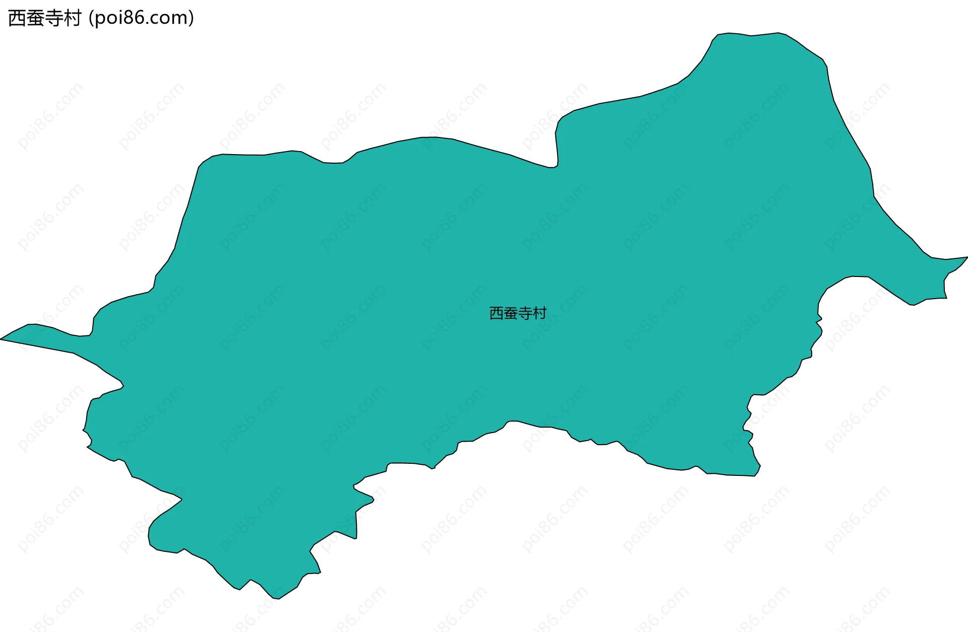 西蚕寺村边界地图