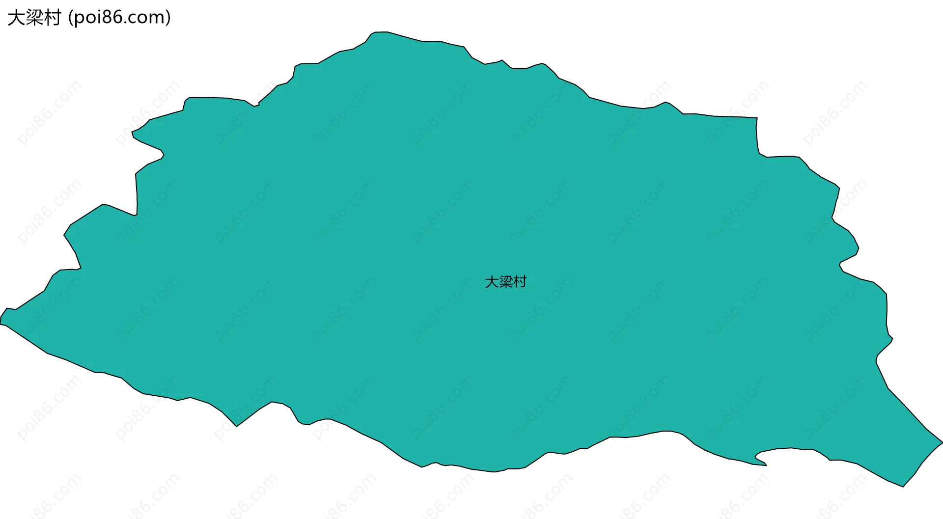 大梁村边界地图