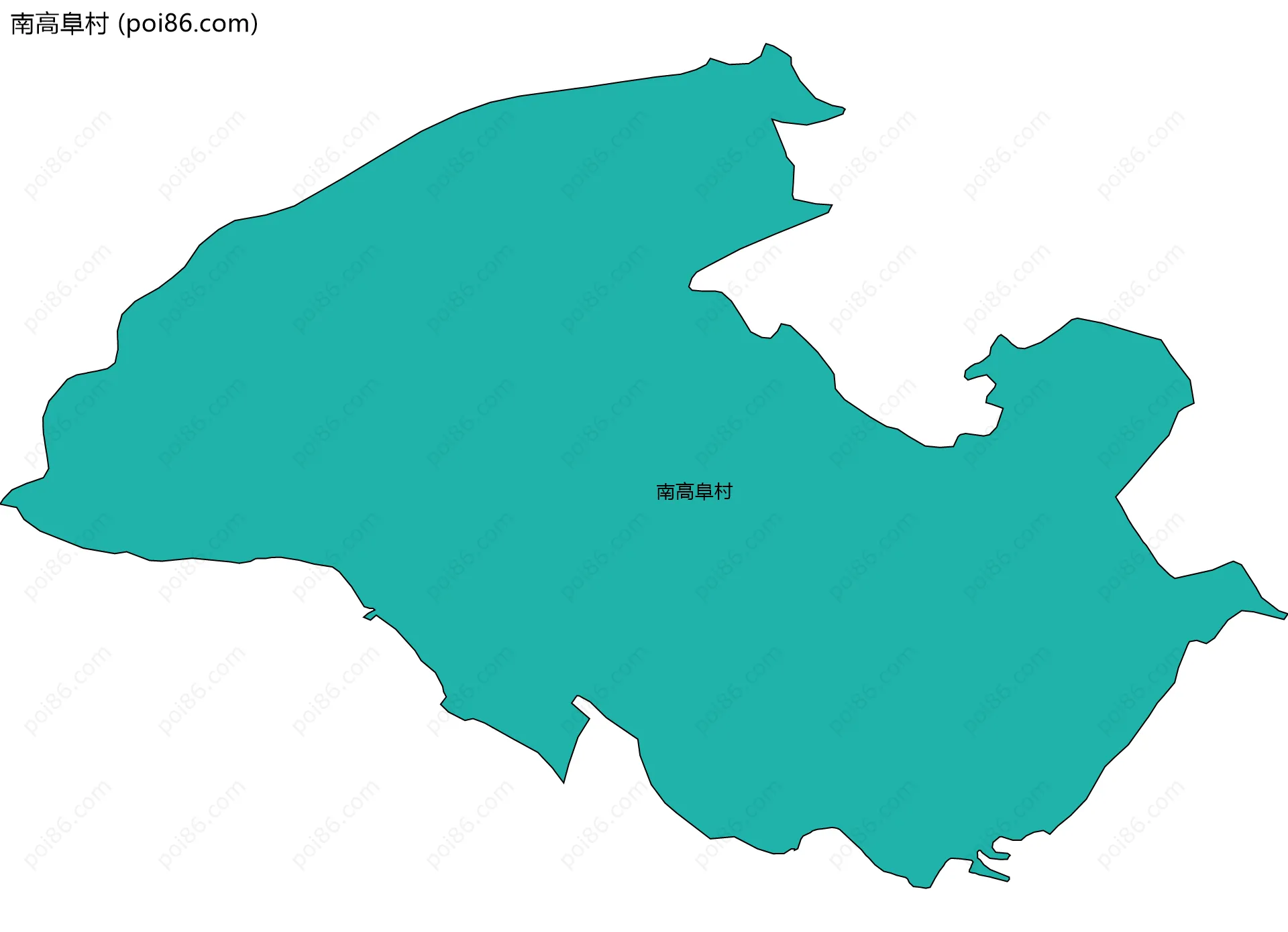 南高阜村边界地图