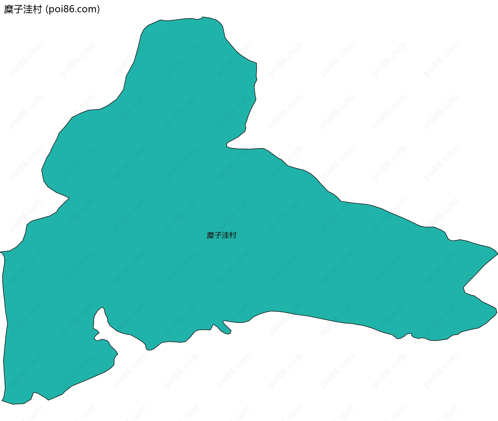 糜子洼村边界地图