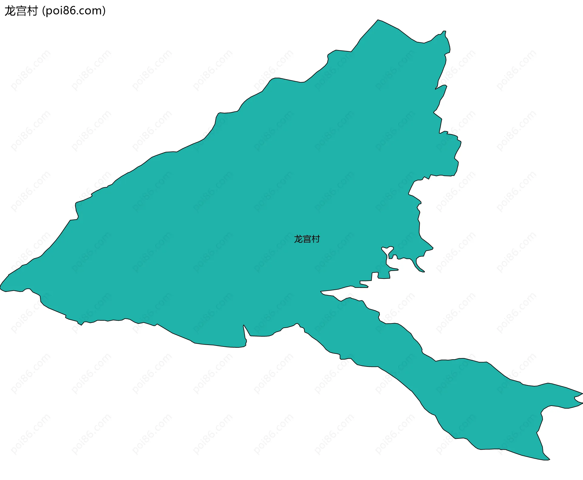 龙宫村边界地图