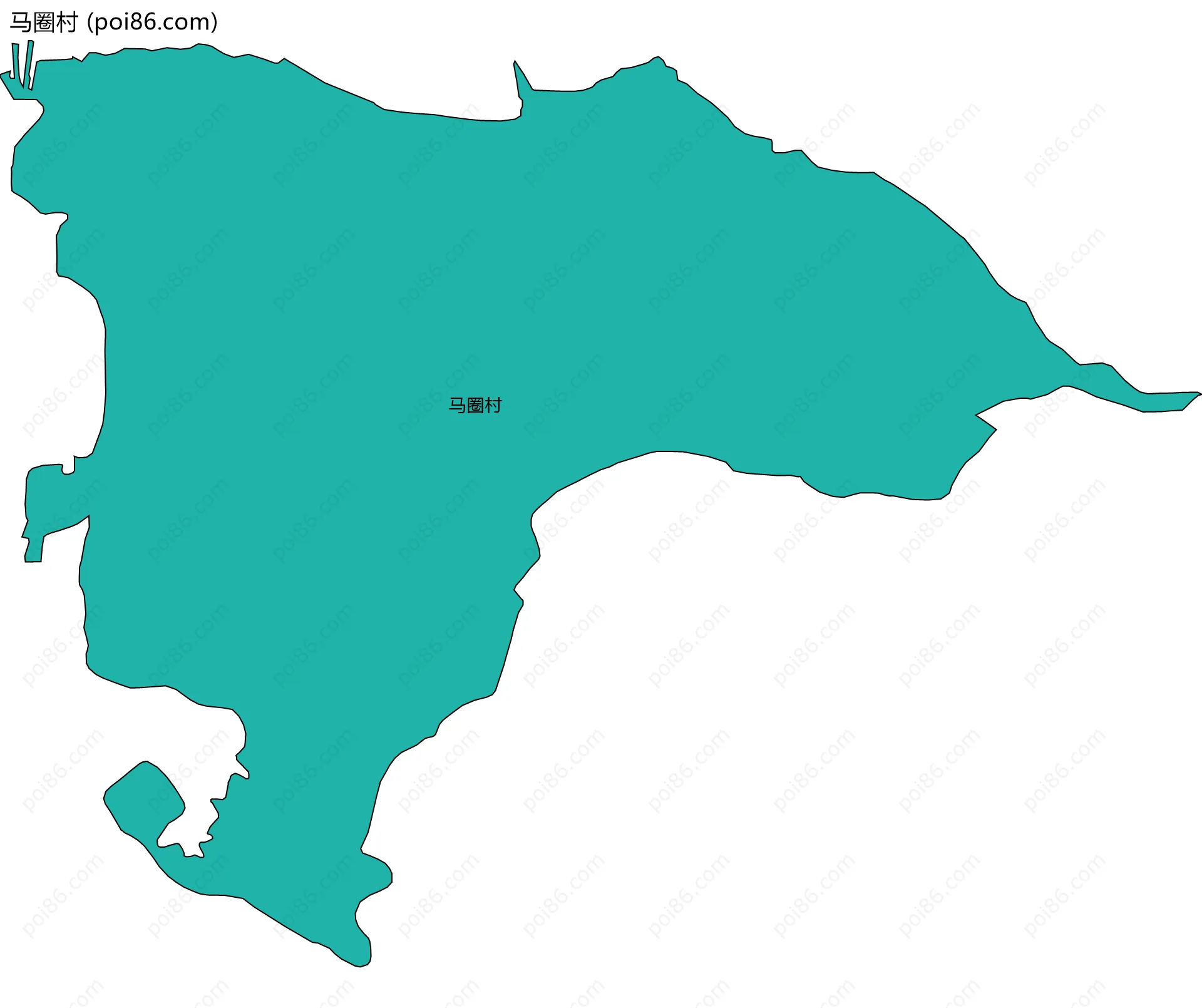 马圈村边界地图