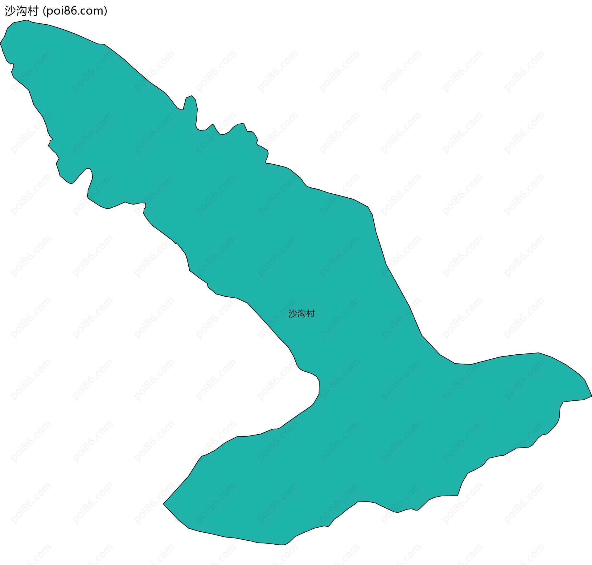 沙沟村边界地图