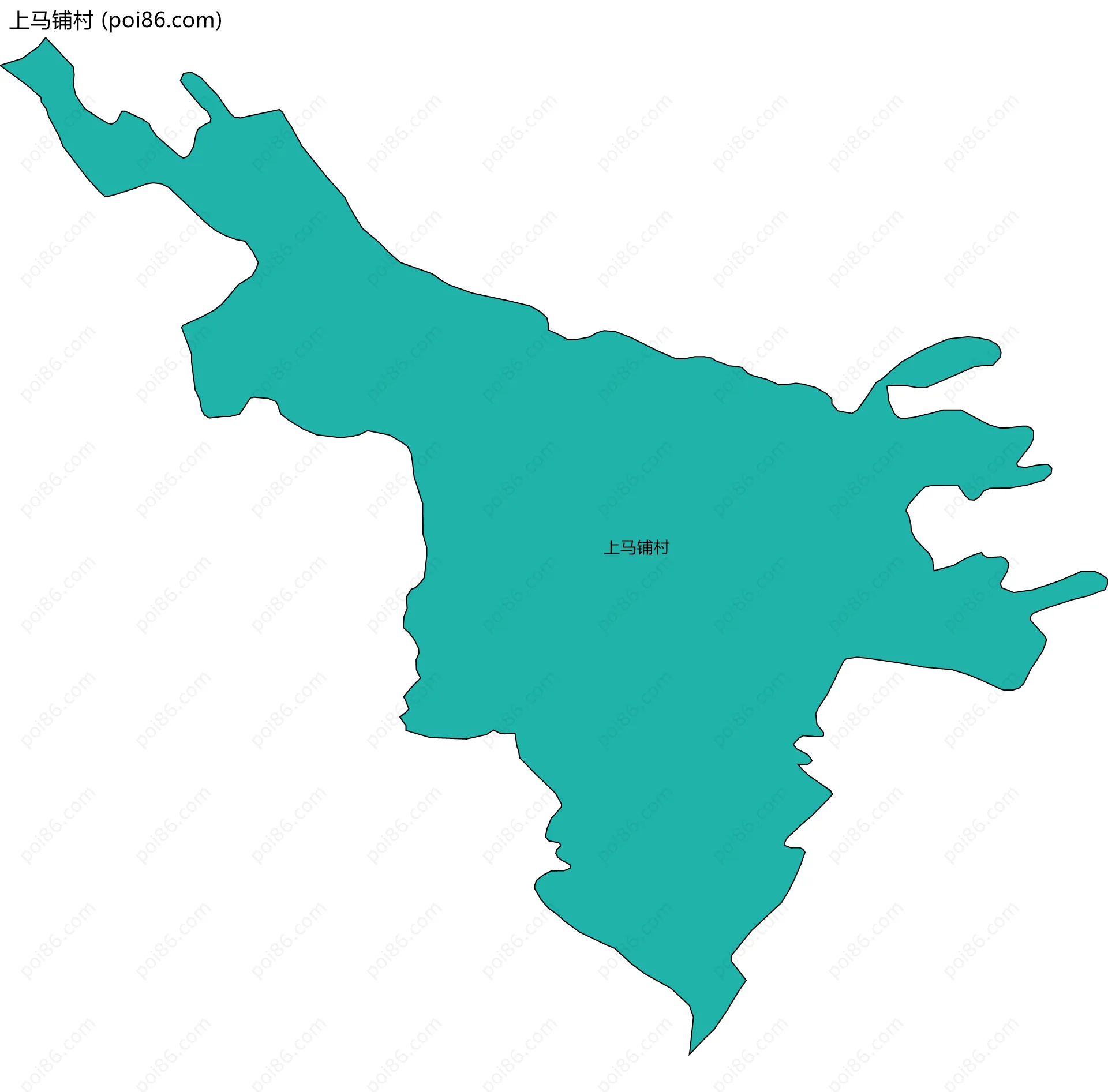 上马铺村边界地图