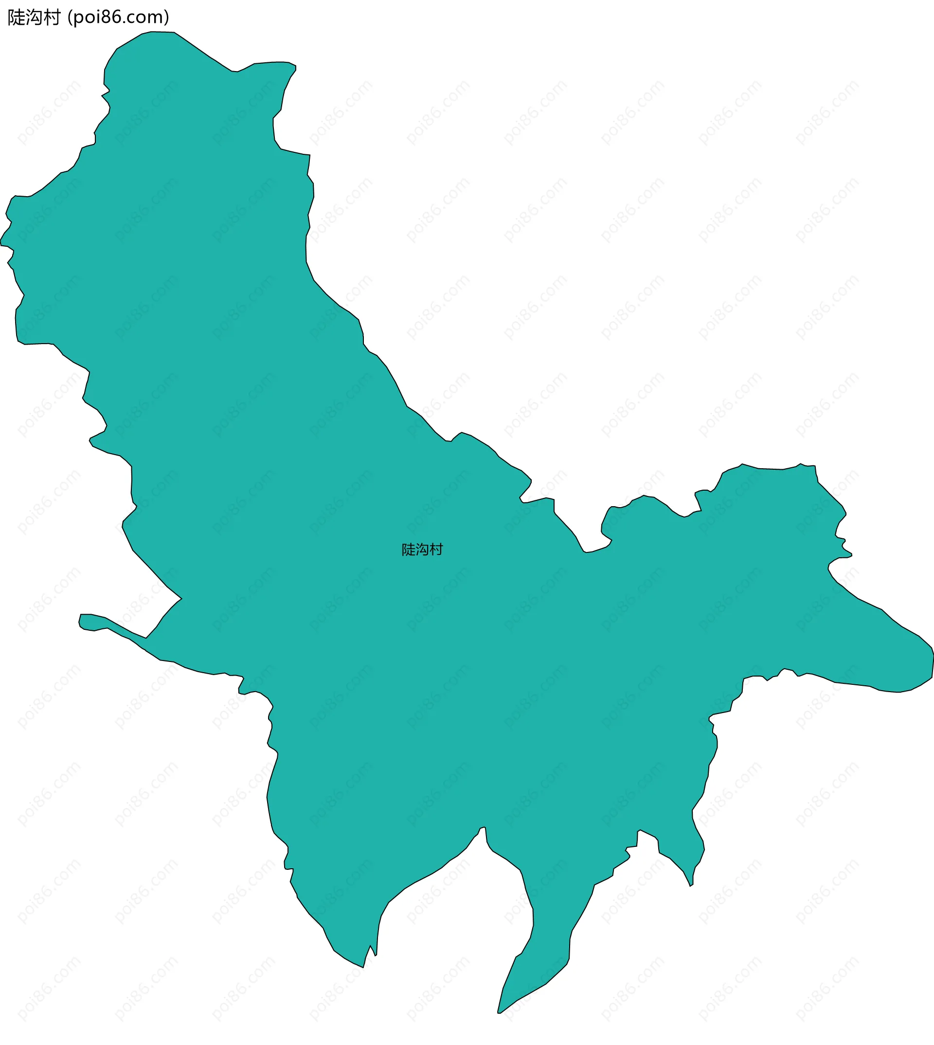 陡沟村边界地图