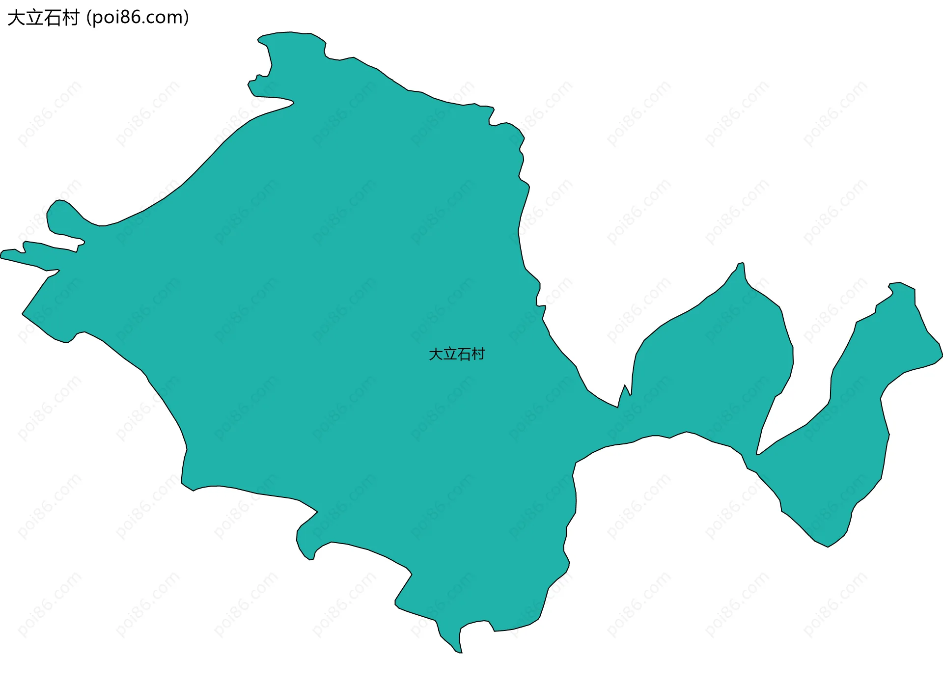 大立石村边界地图