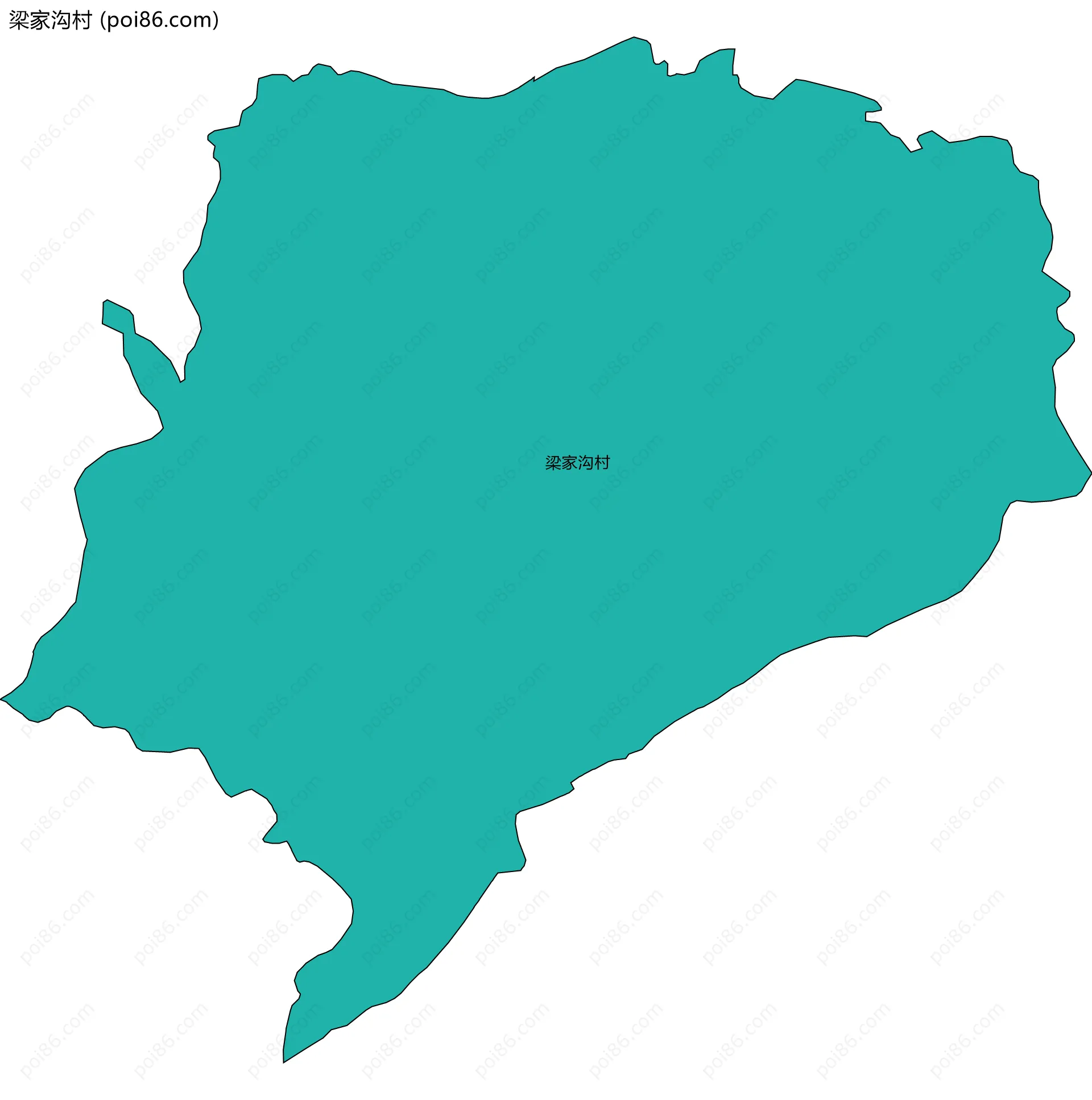 梁家沟村边界地图