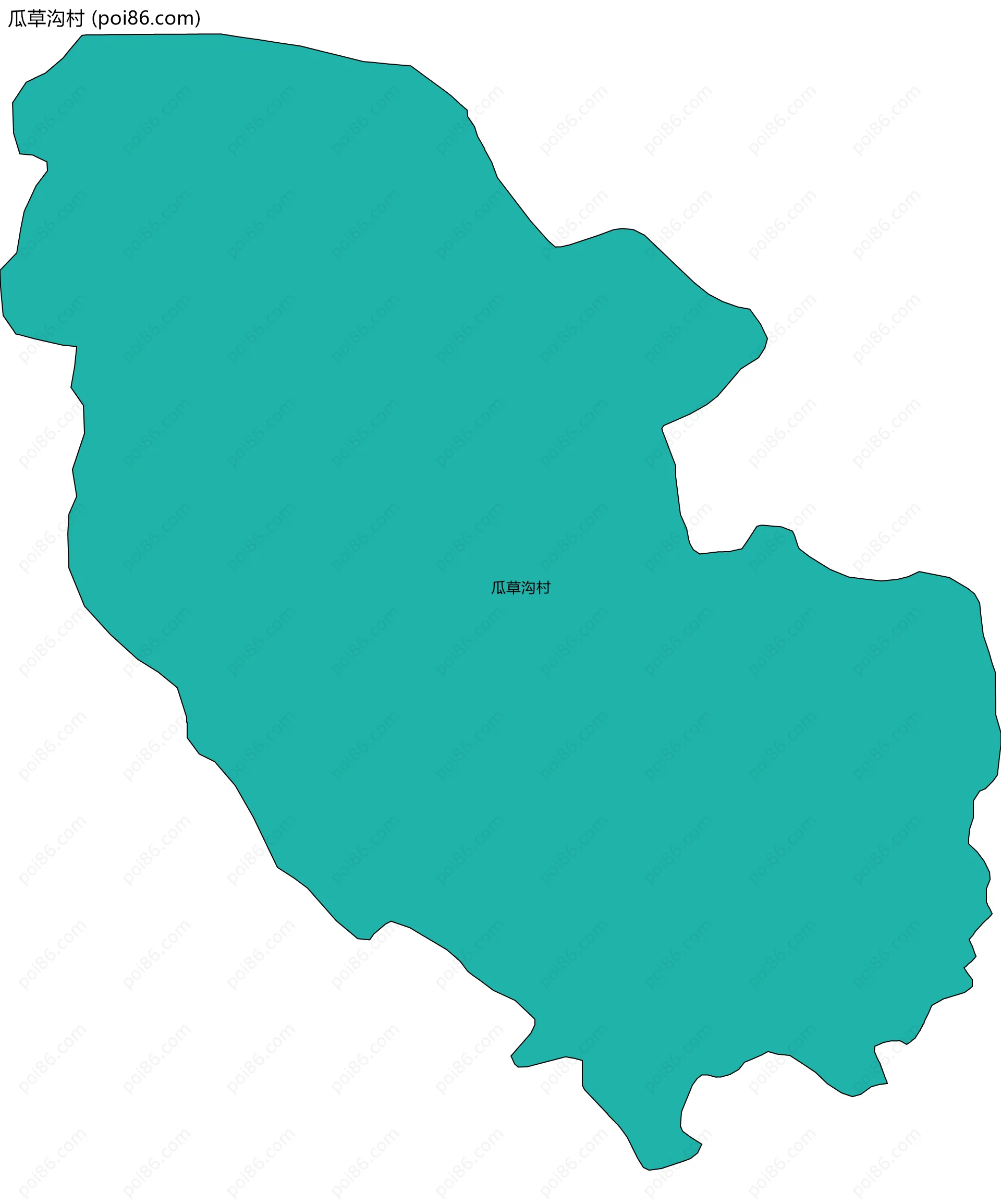 瓜草沟村边界地图