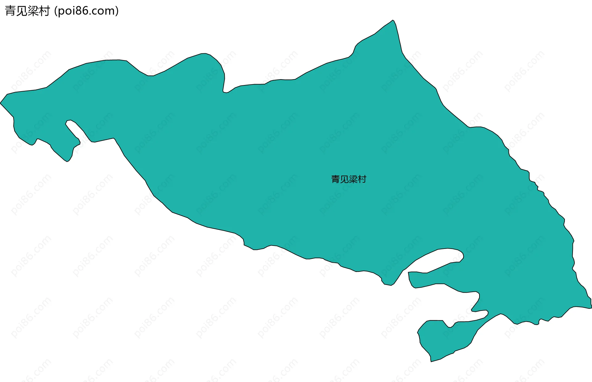 青见梁村边界地图