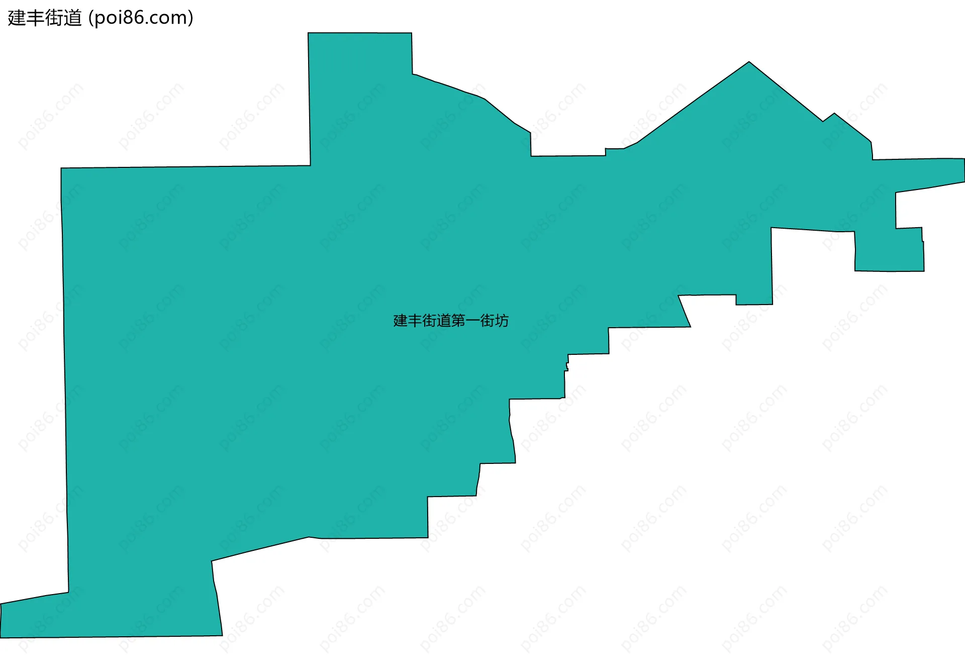 建丰街道边界地图(五级行政区划)