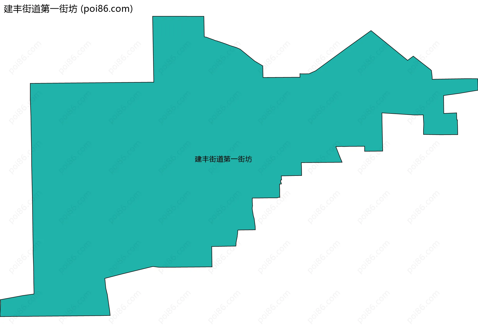 建丰街道第一街坊边界地图