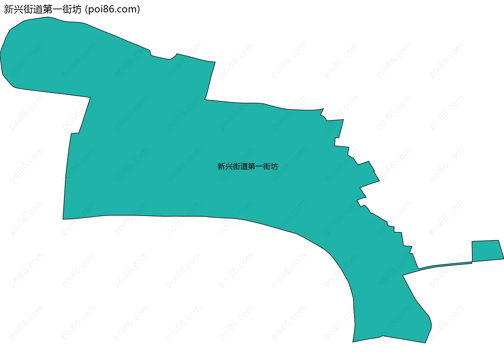 新兴街道第一街坊边界地图