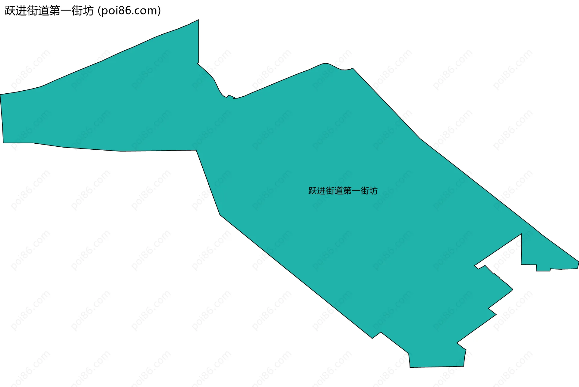 跃进街道第一街坊边界地图