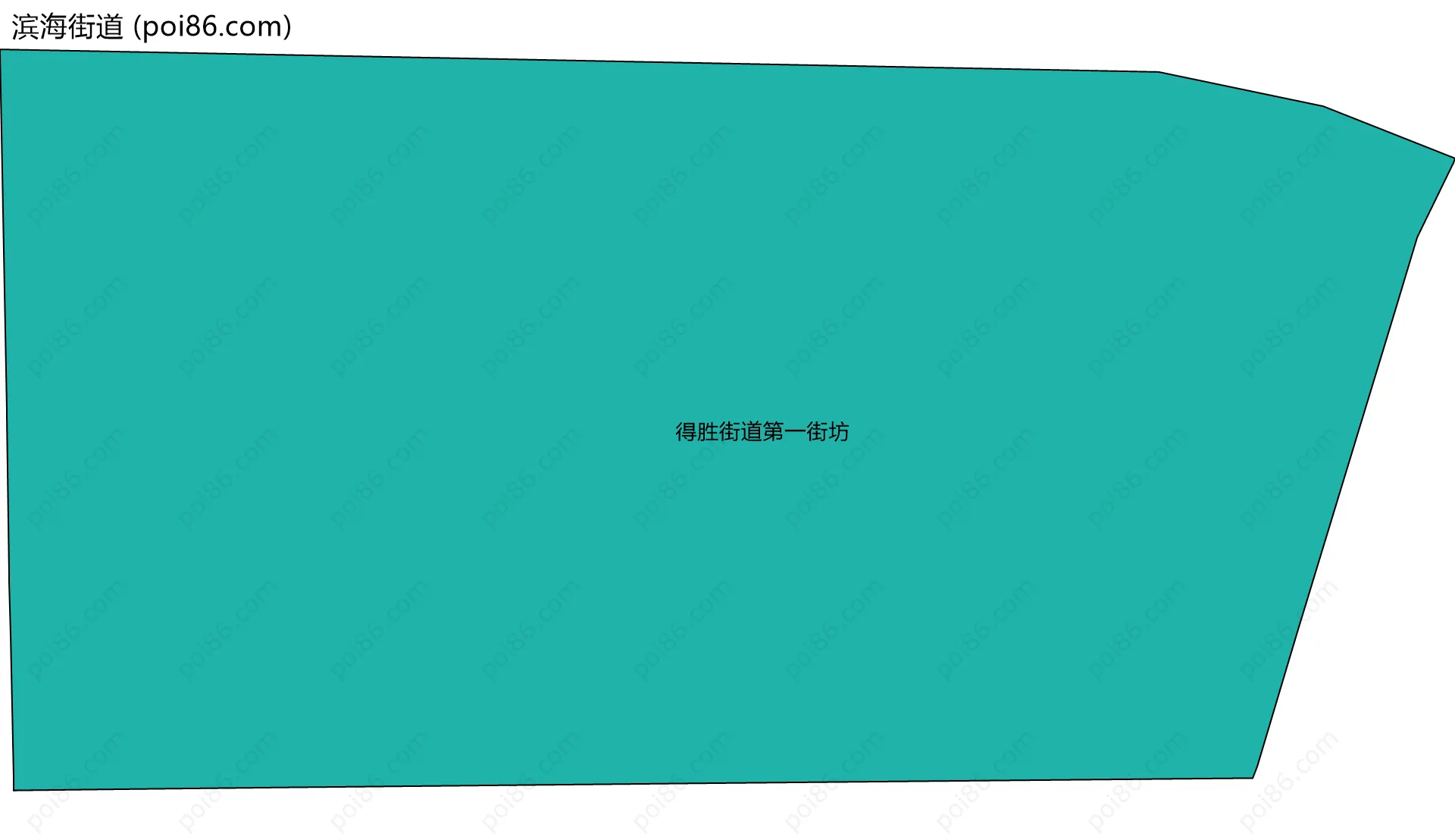 滨海街道边界地图(五级行政区划)