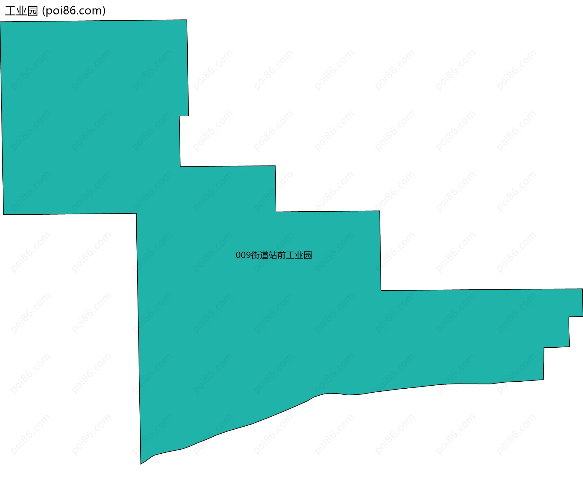 工业园边界地图(五级行政区划)