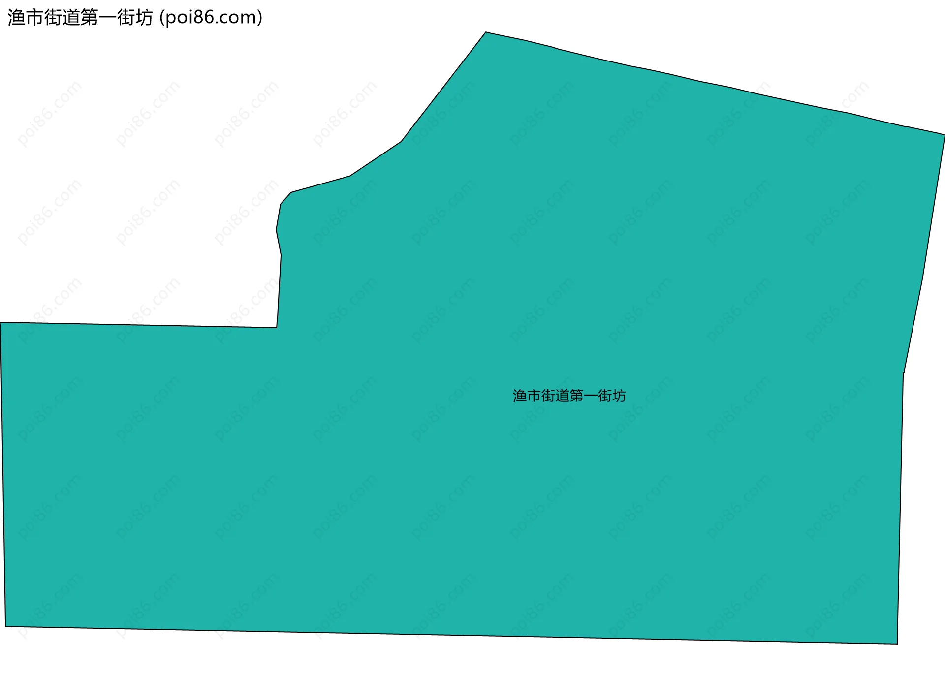 渔市街道第一街坊边界地图