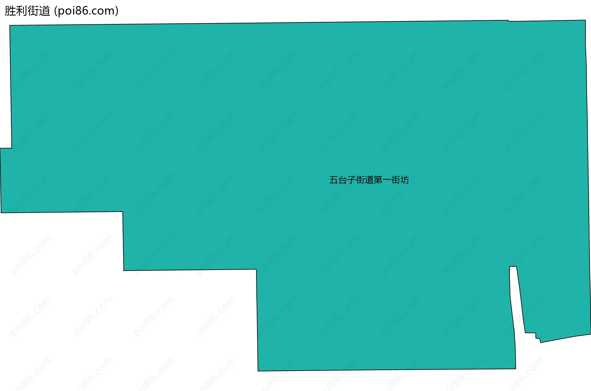 胜利街道边界地图(五级行政区划)