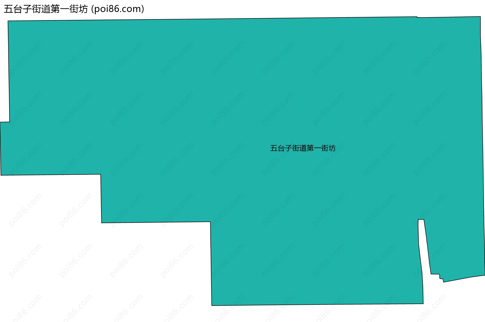 五台子街道第一街坊边界地图