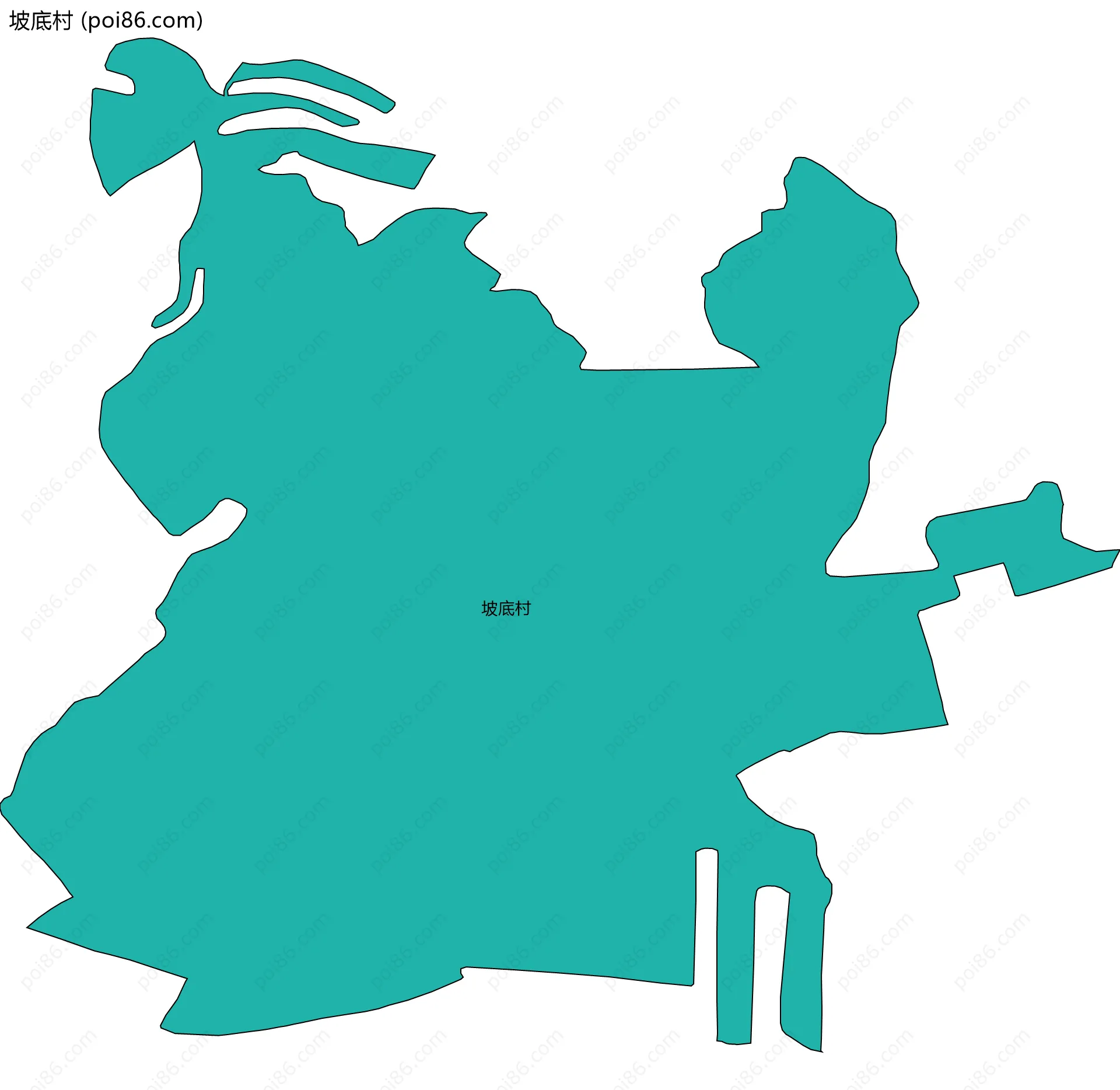 坡底村边界地图