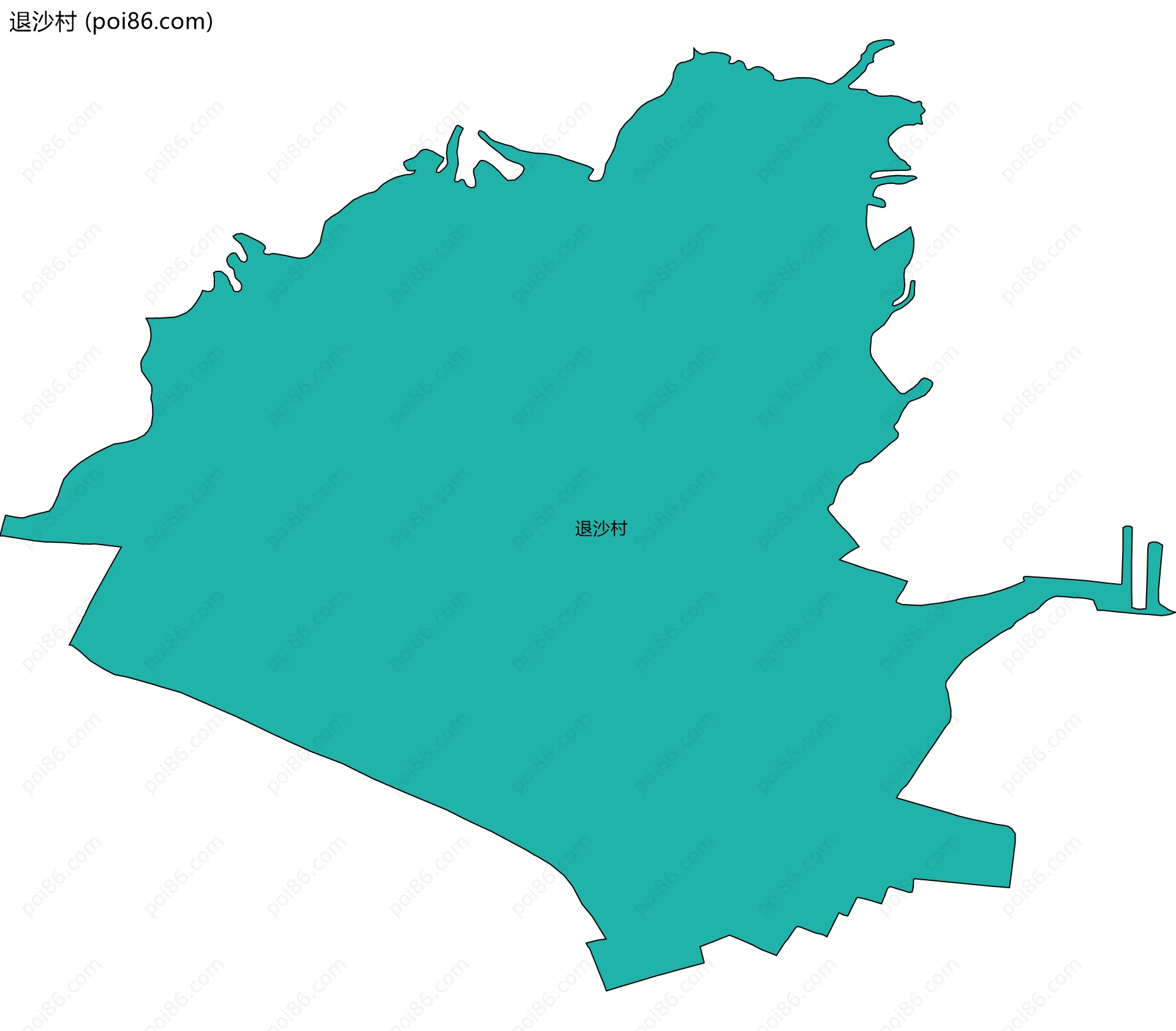 退沙村边界地图