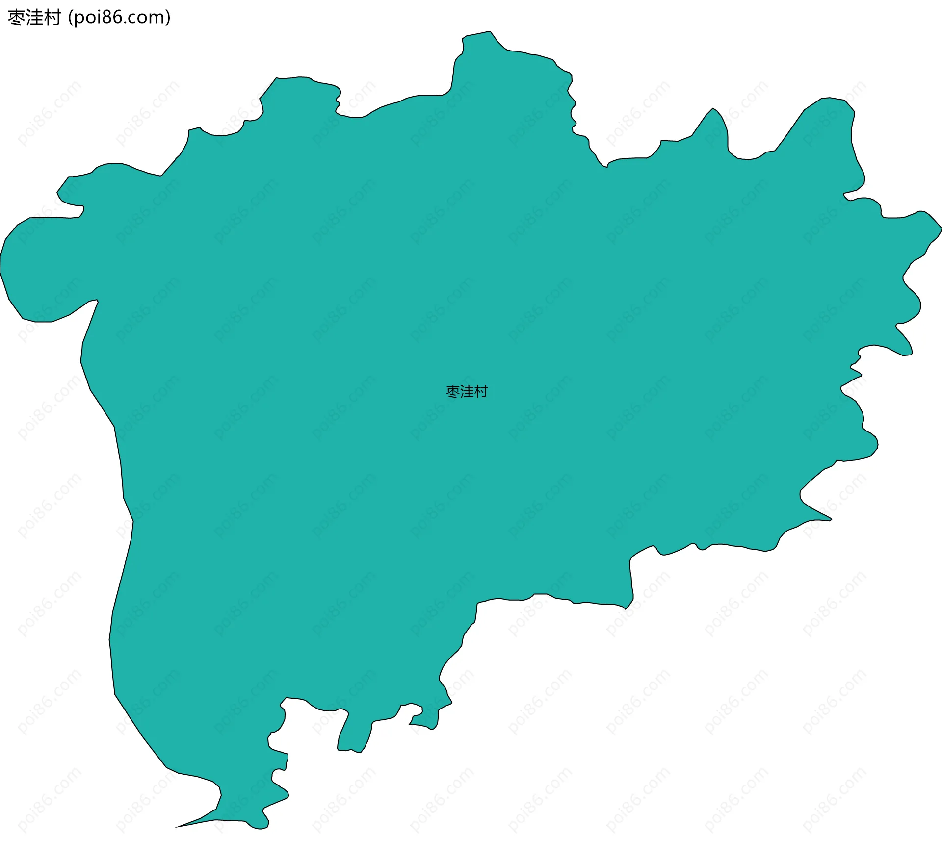 枣洼村边界地图