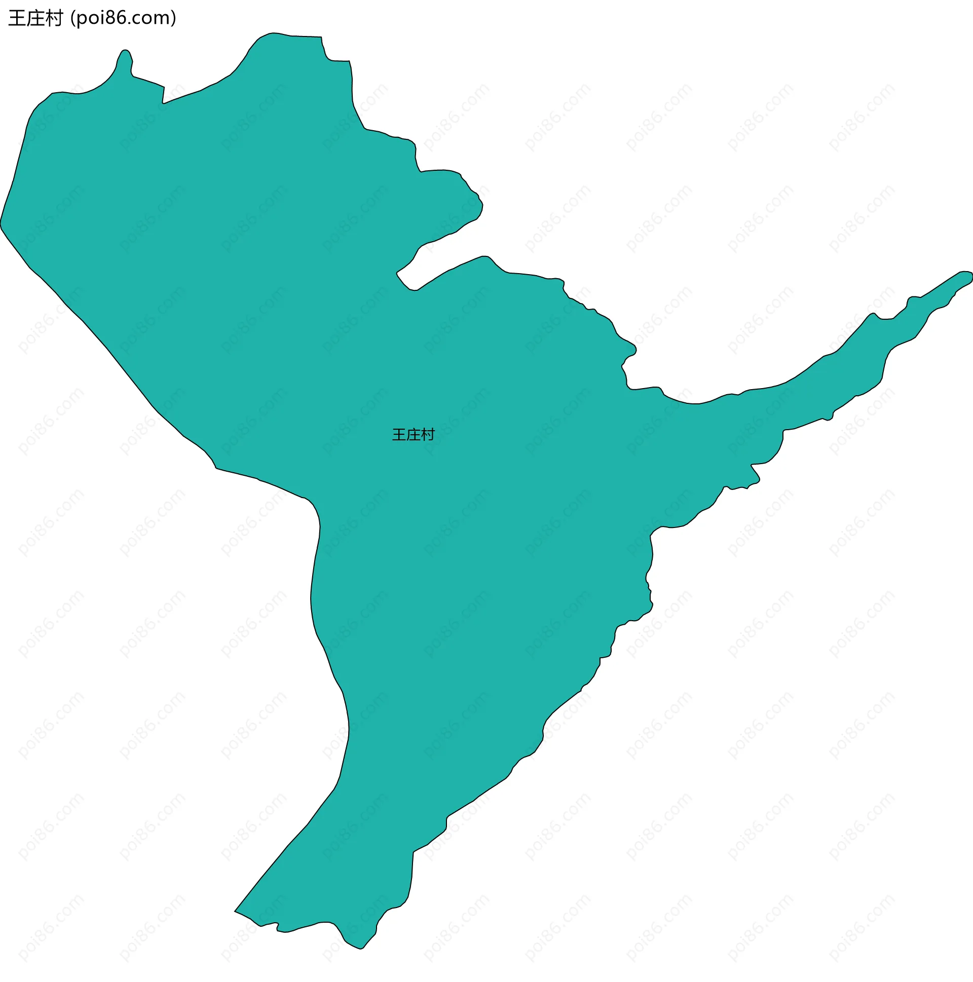 王庄村边界地图