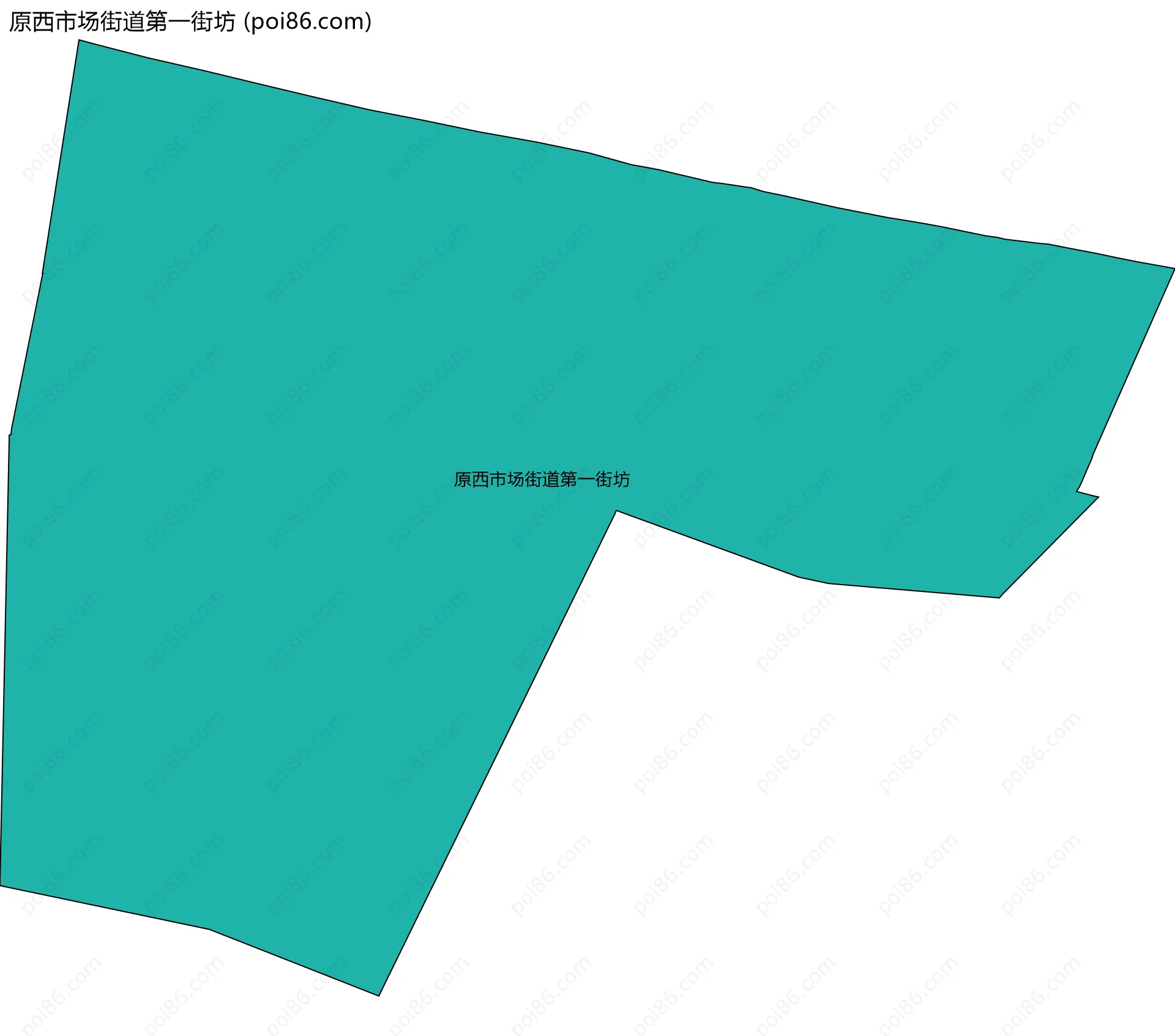 原西市场街道第一街坊边界地图