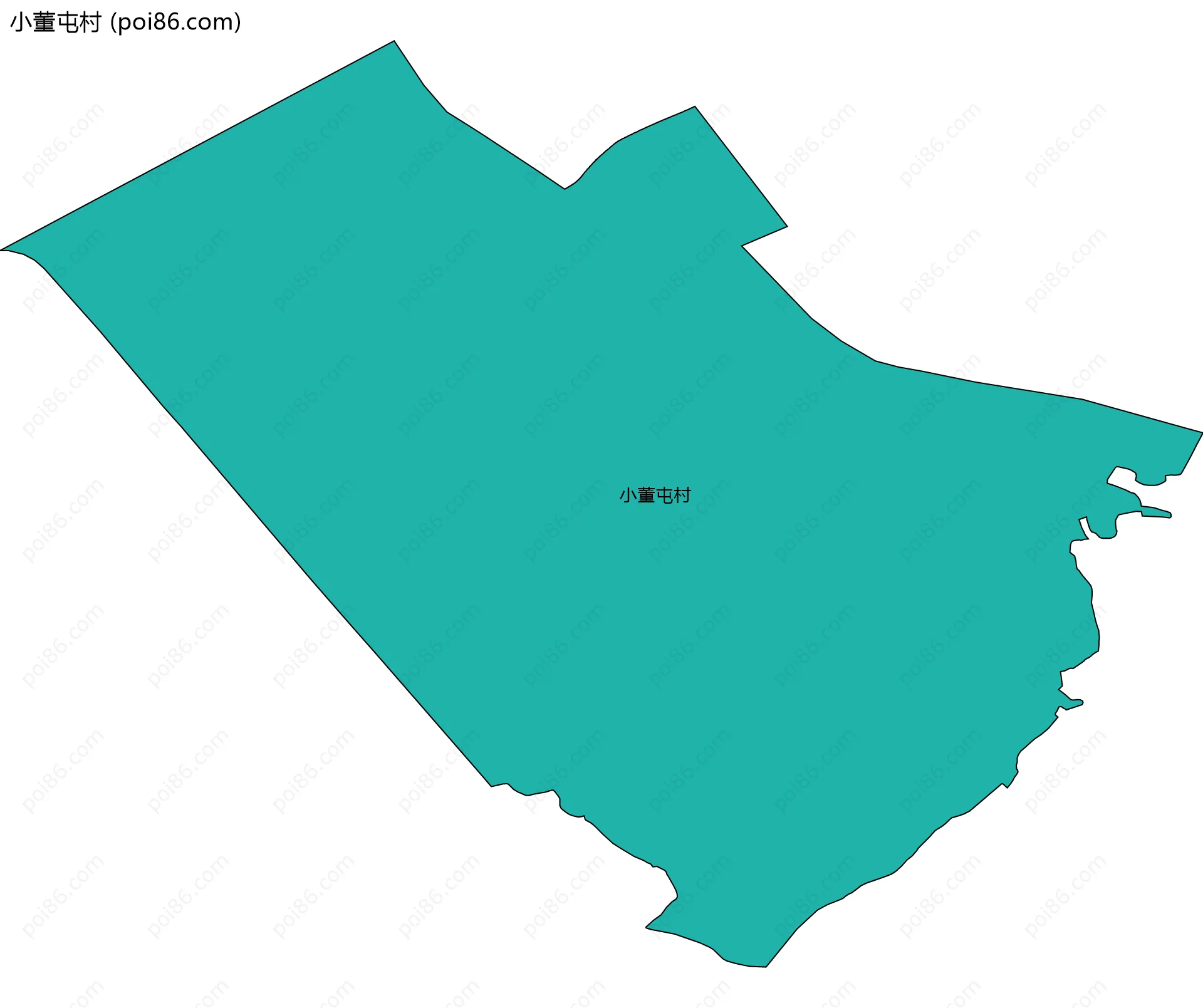 小董屯村边界地图