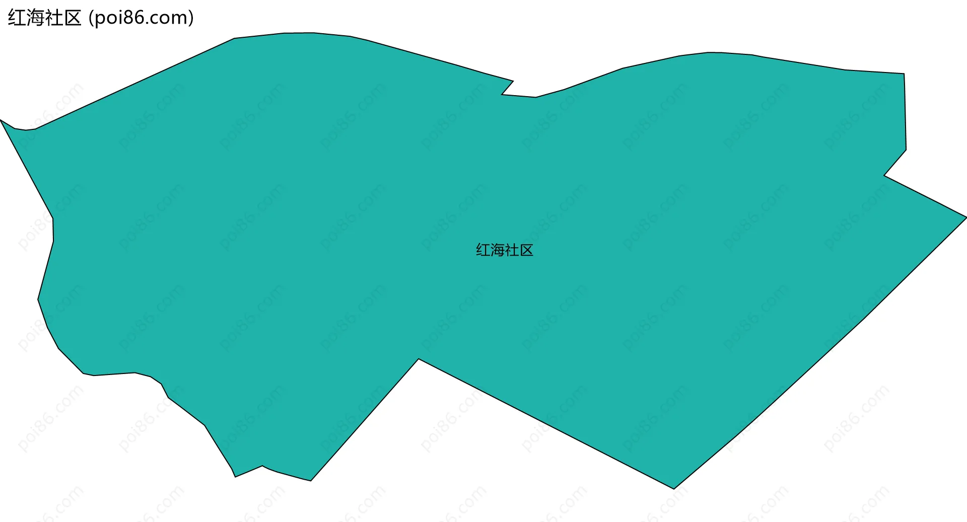 红海社区边界地图