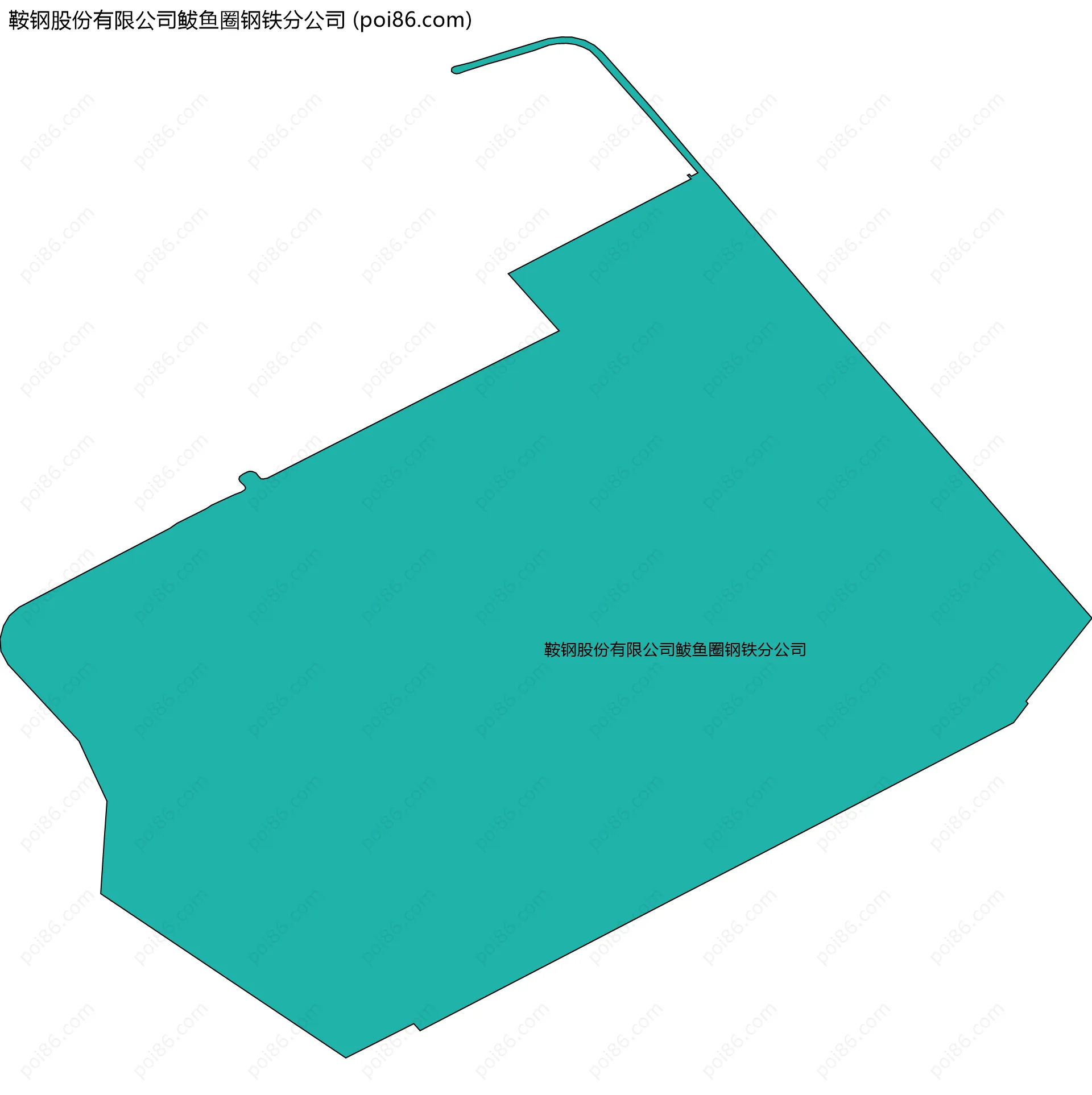 鞍钢股份有限公司鲅鱼圈钢铁分公司边界地图