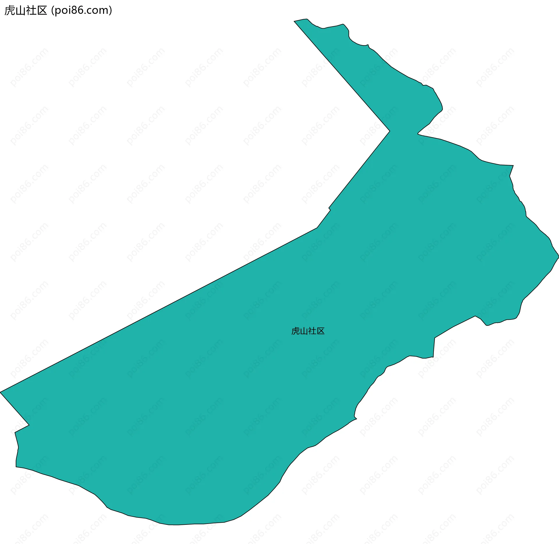 虎山社区边界地图