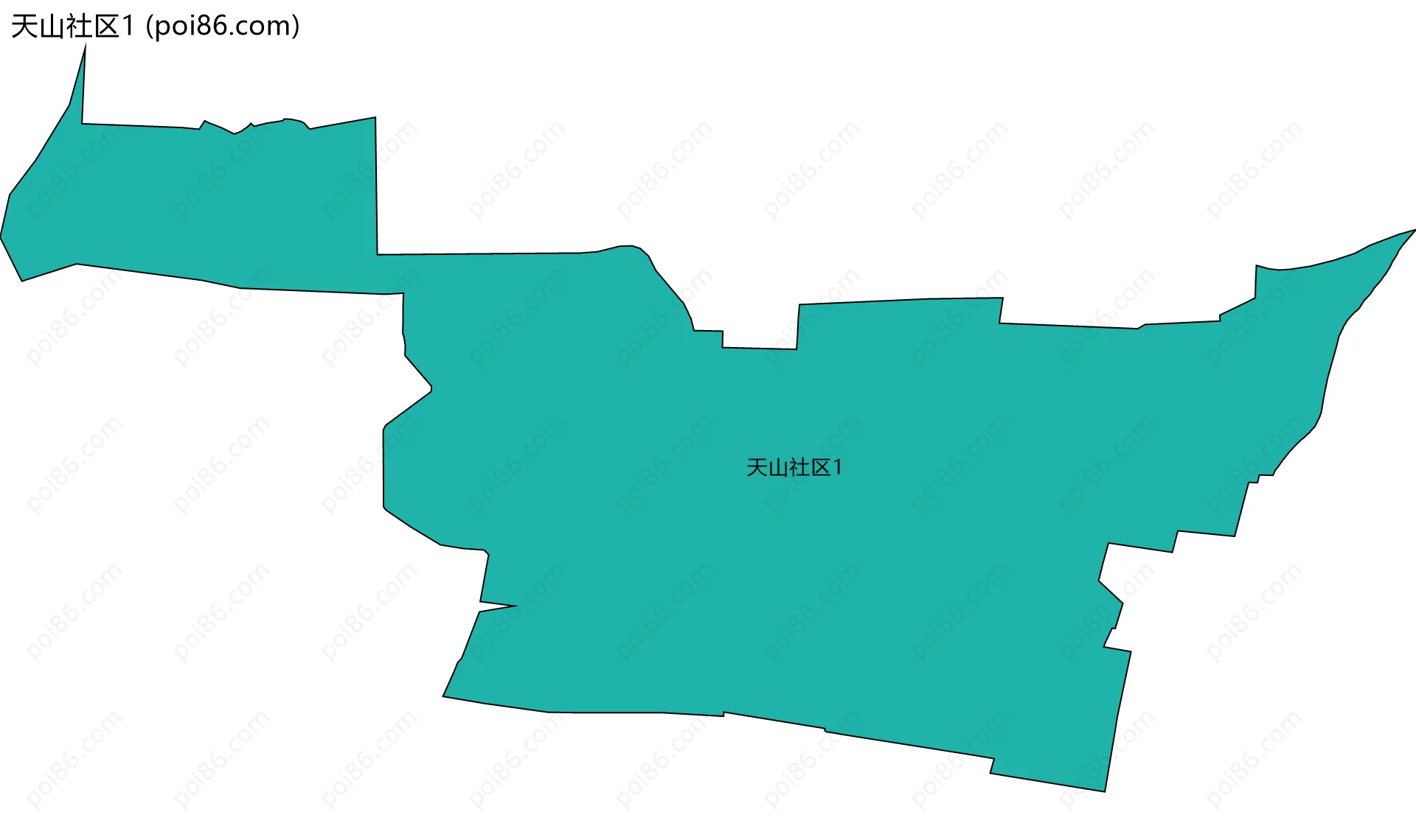天山社区1边界地图