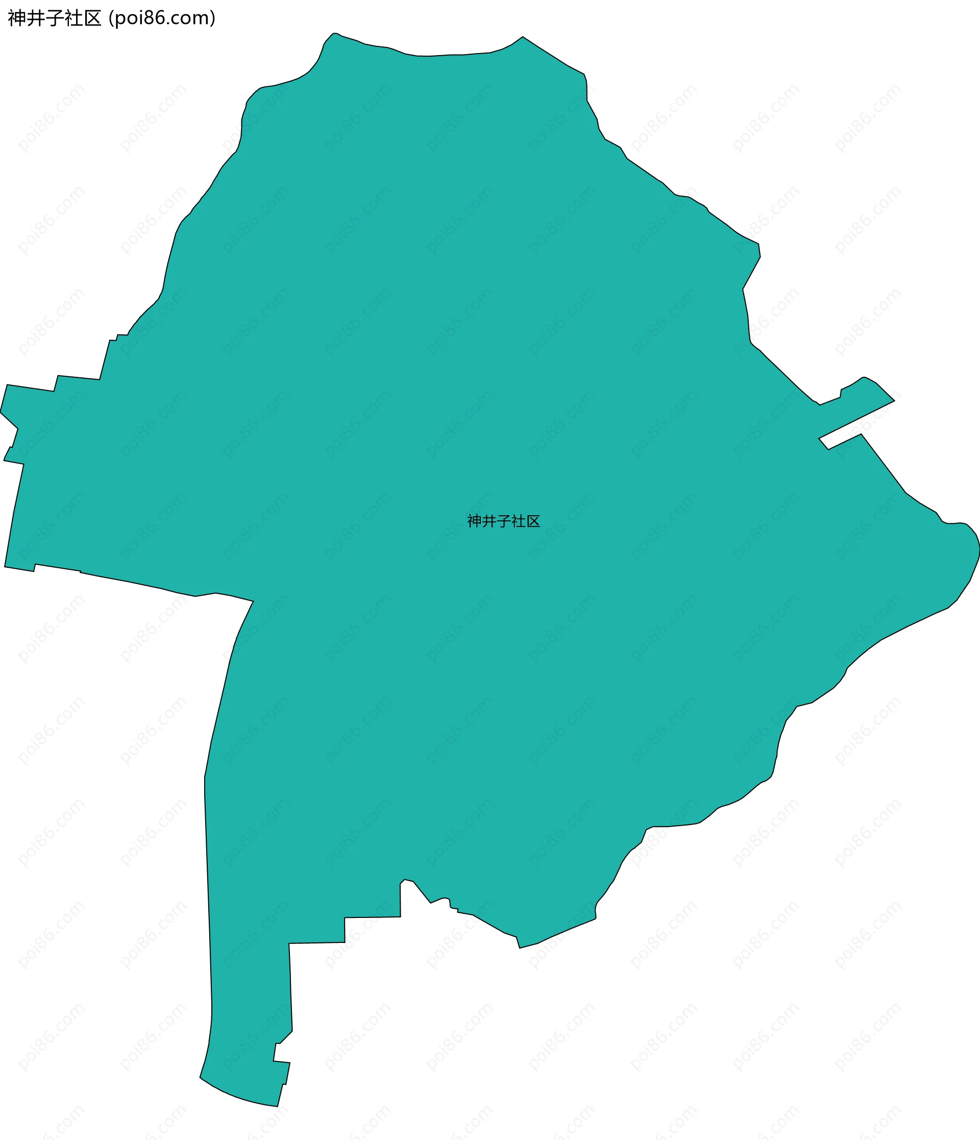 神井子社区边界地图