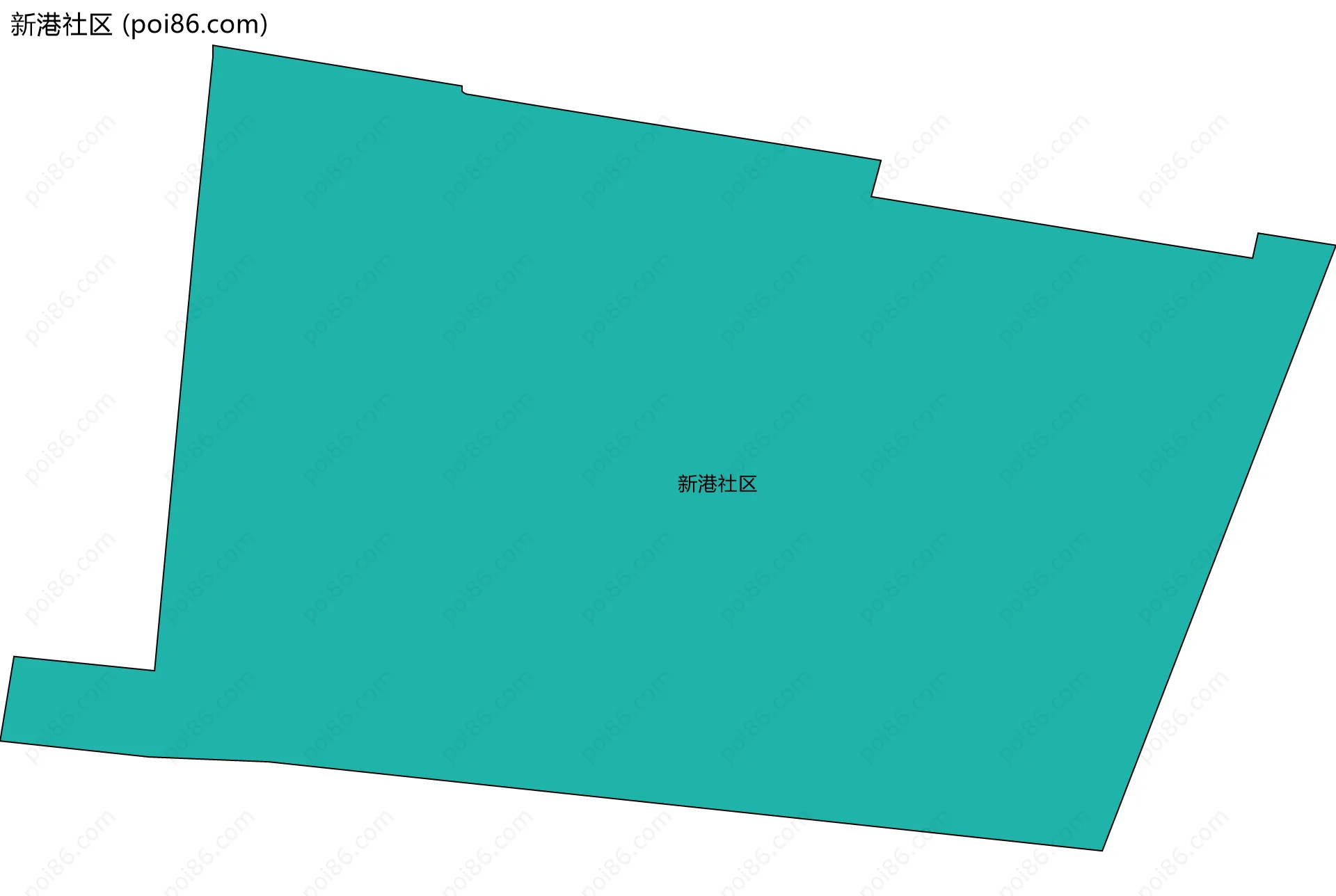 新港社区边界地图