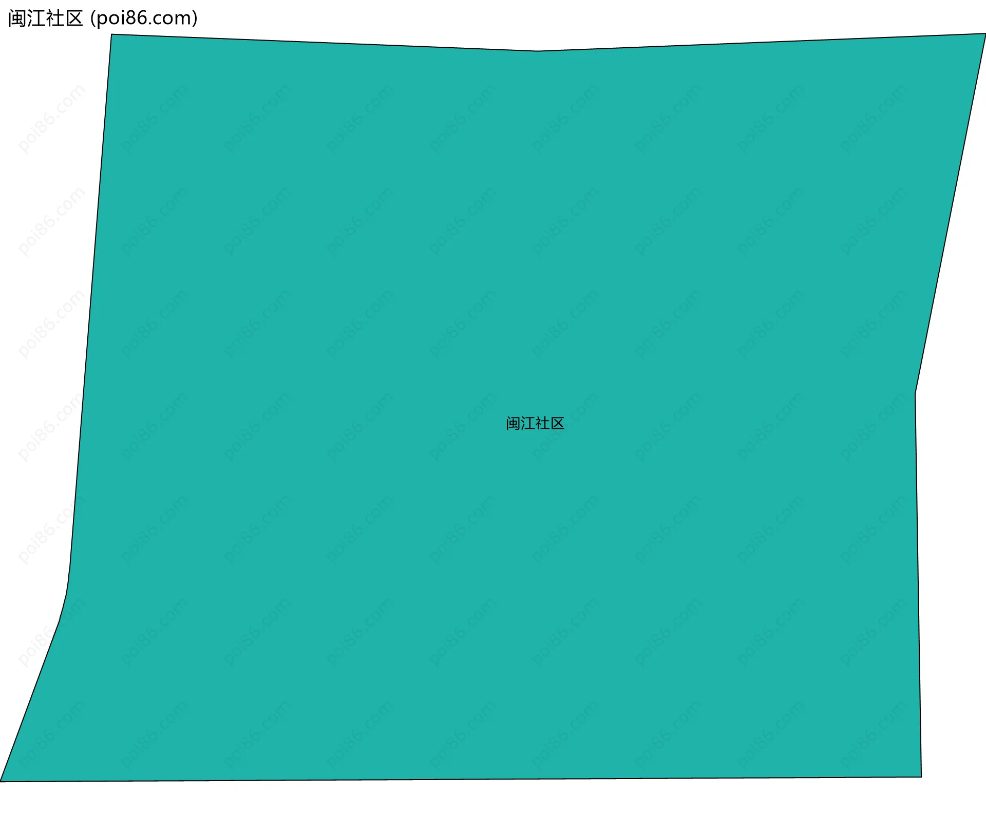闽江社区边界地图