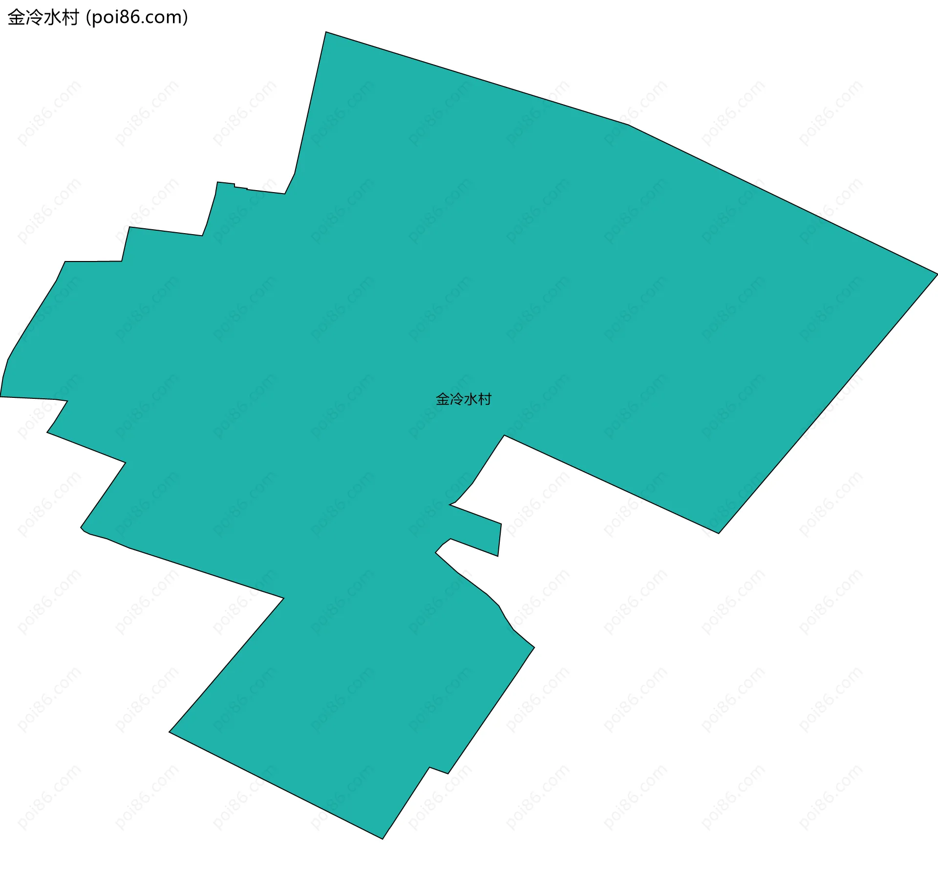 金冷水村边界地图