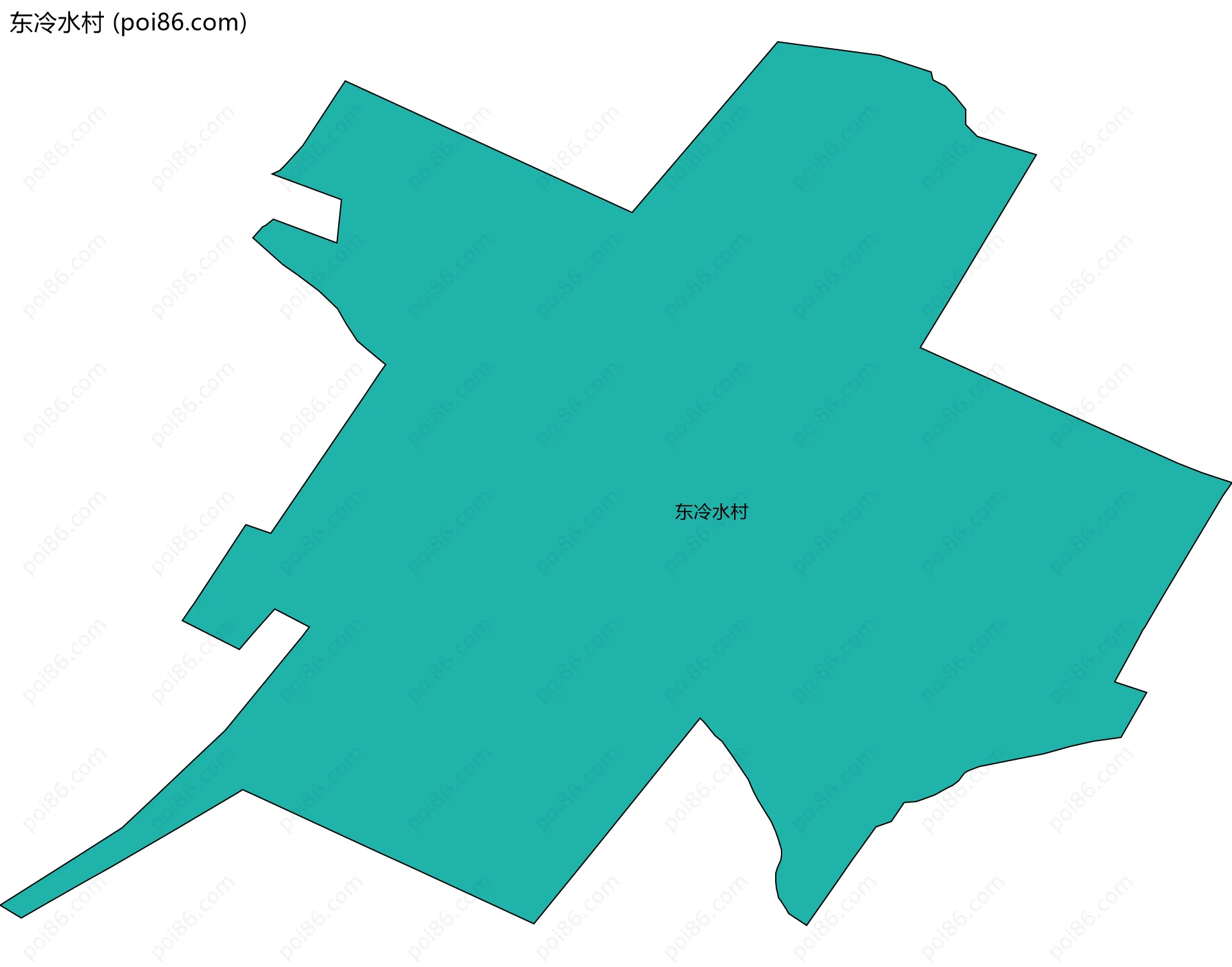 东冷水村边界地图