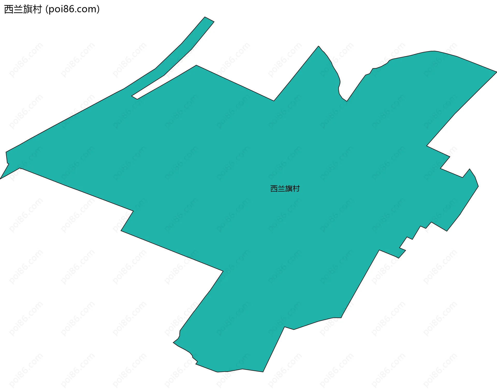 西兰旗村边界地图
