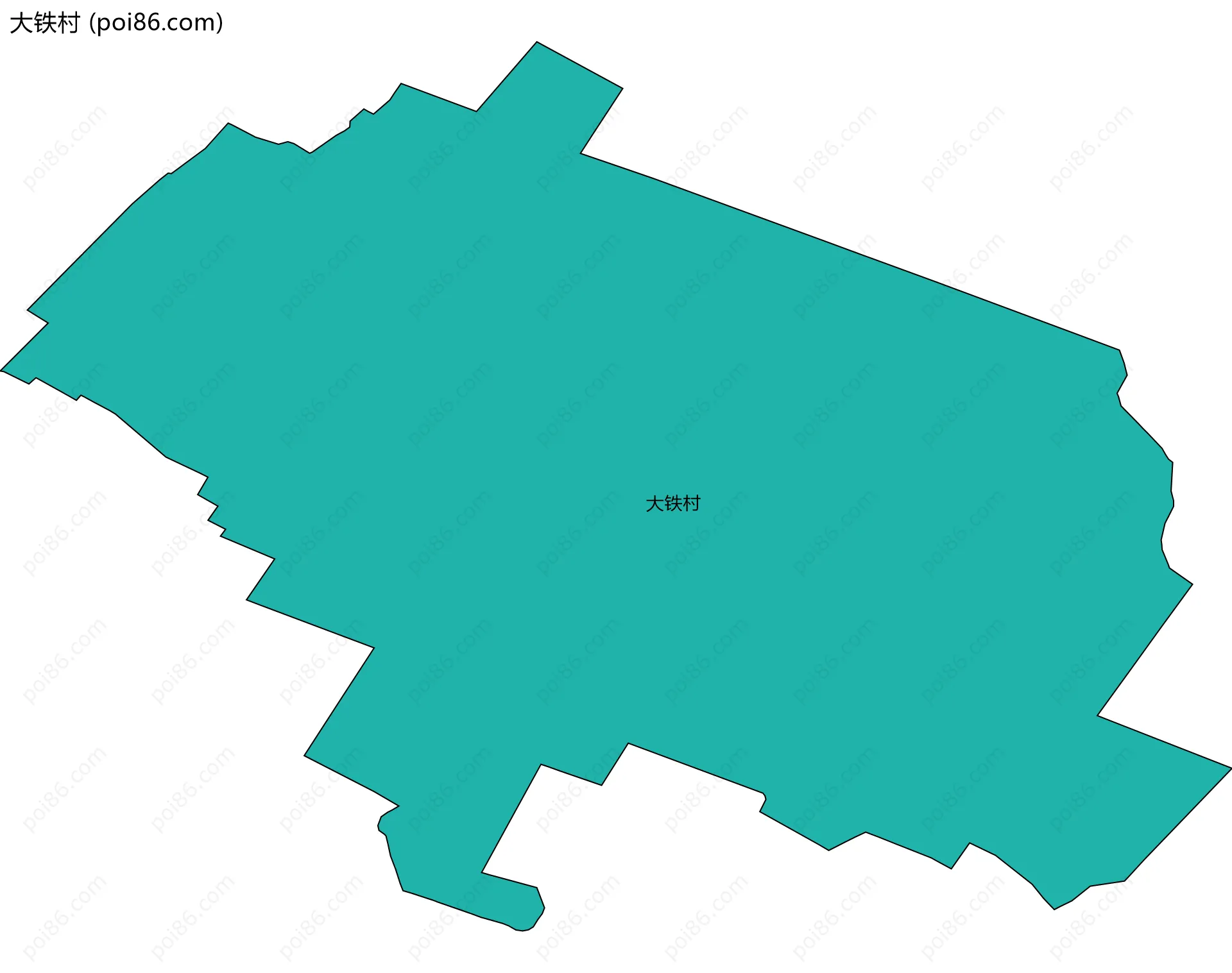 大铁村边界地图