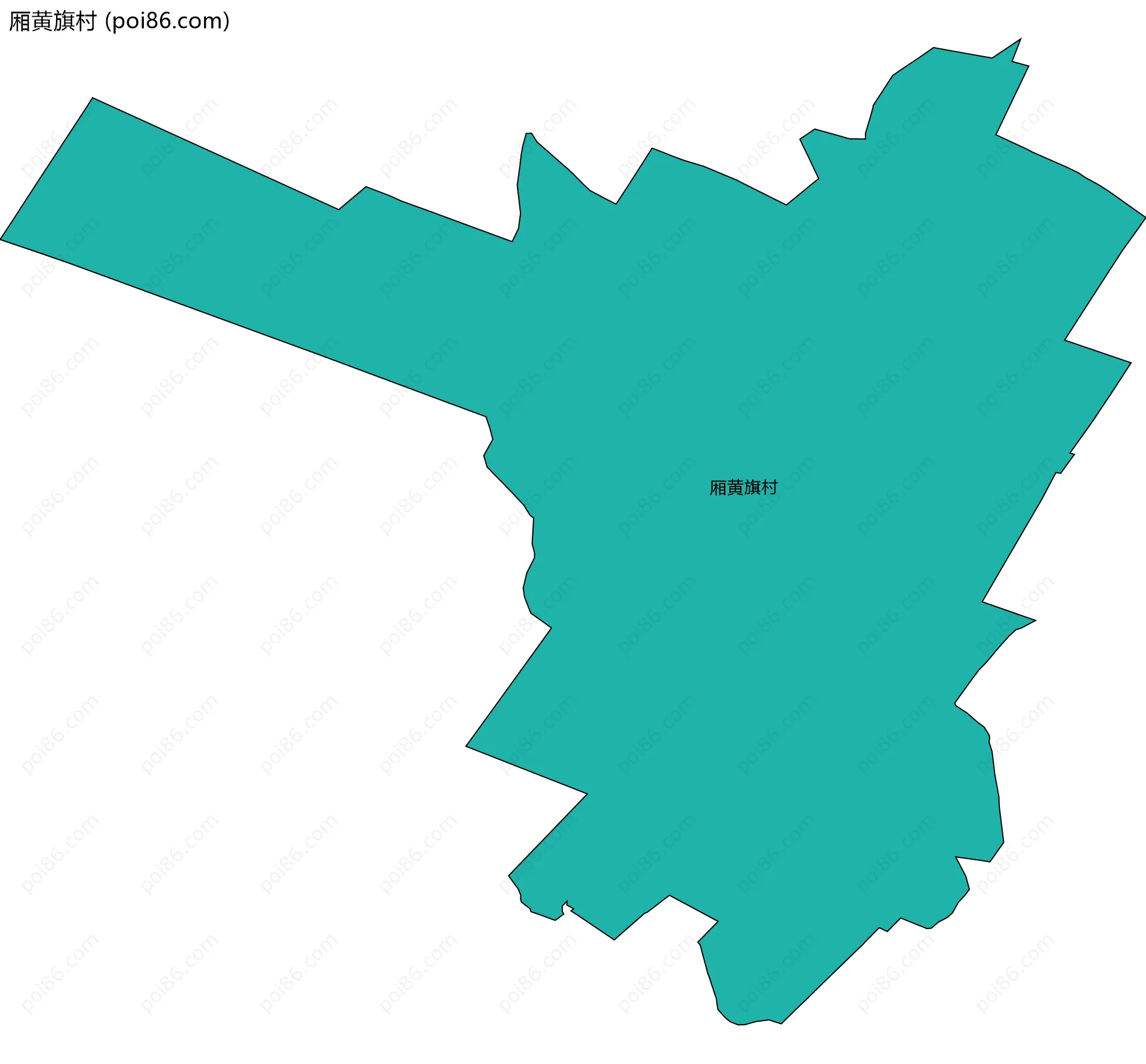 厢黄旗村边界地图