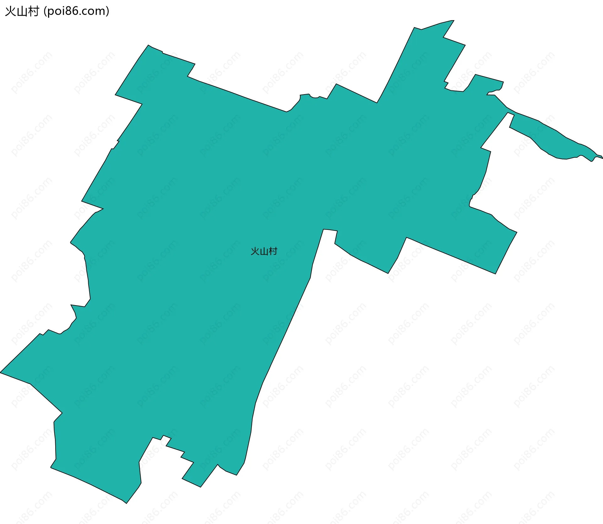 火山村边界地图