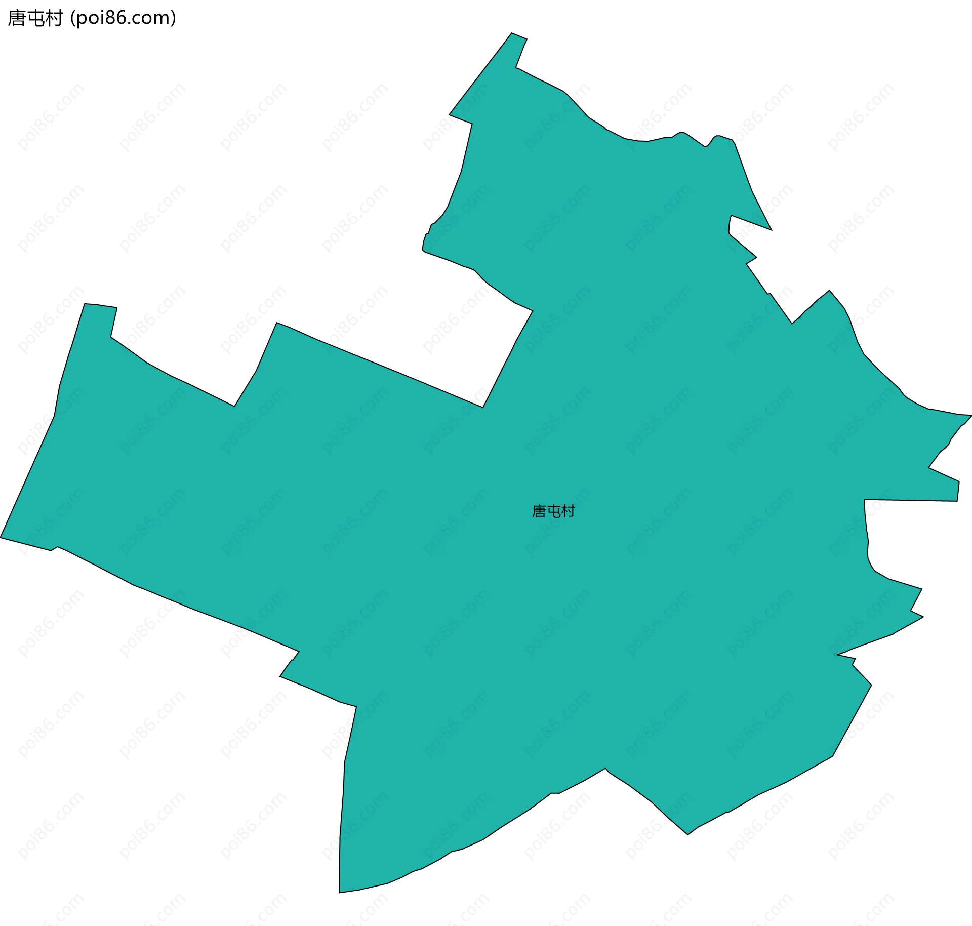 唐屯村边界地图