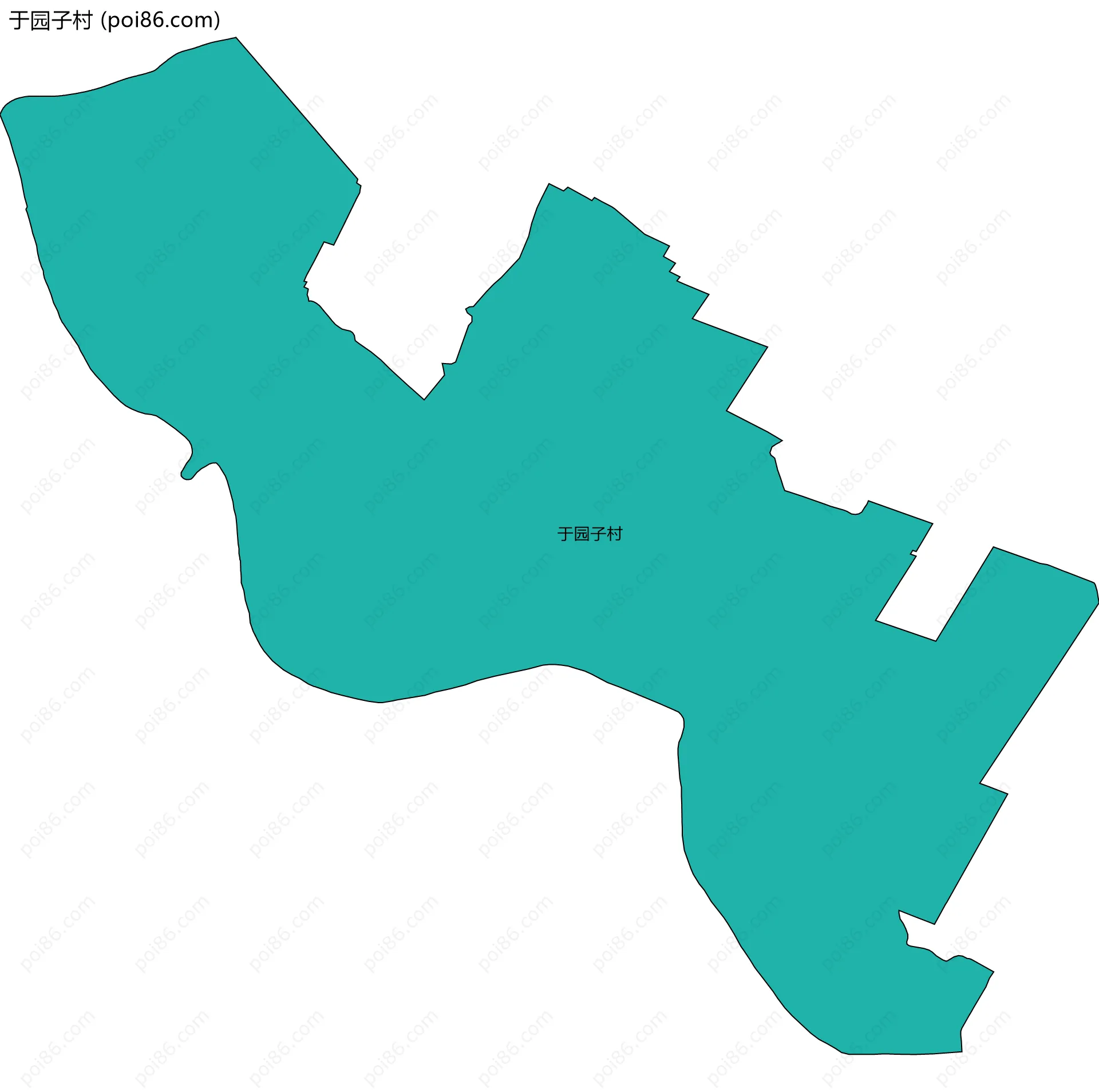 于园子村边界地图