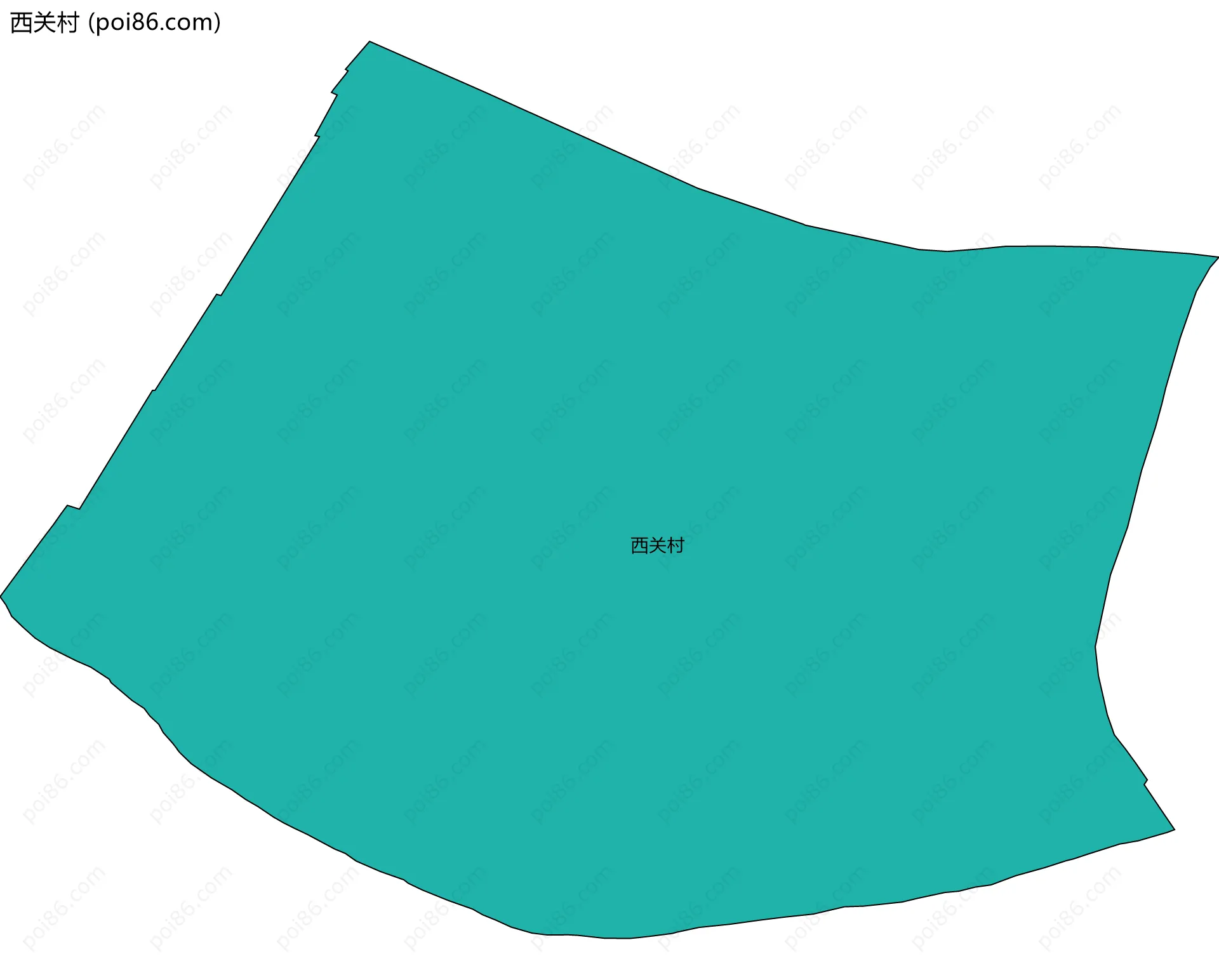 西关村边界地图