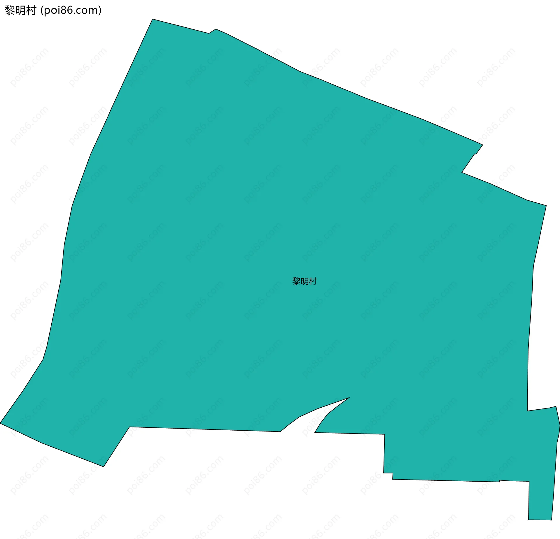 黎明村边界地图