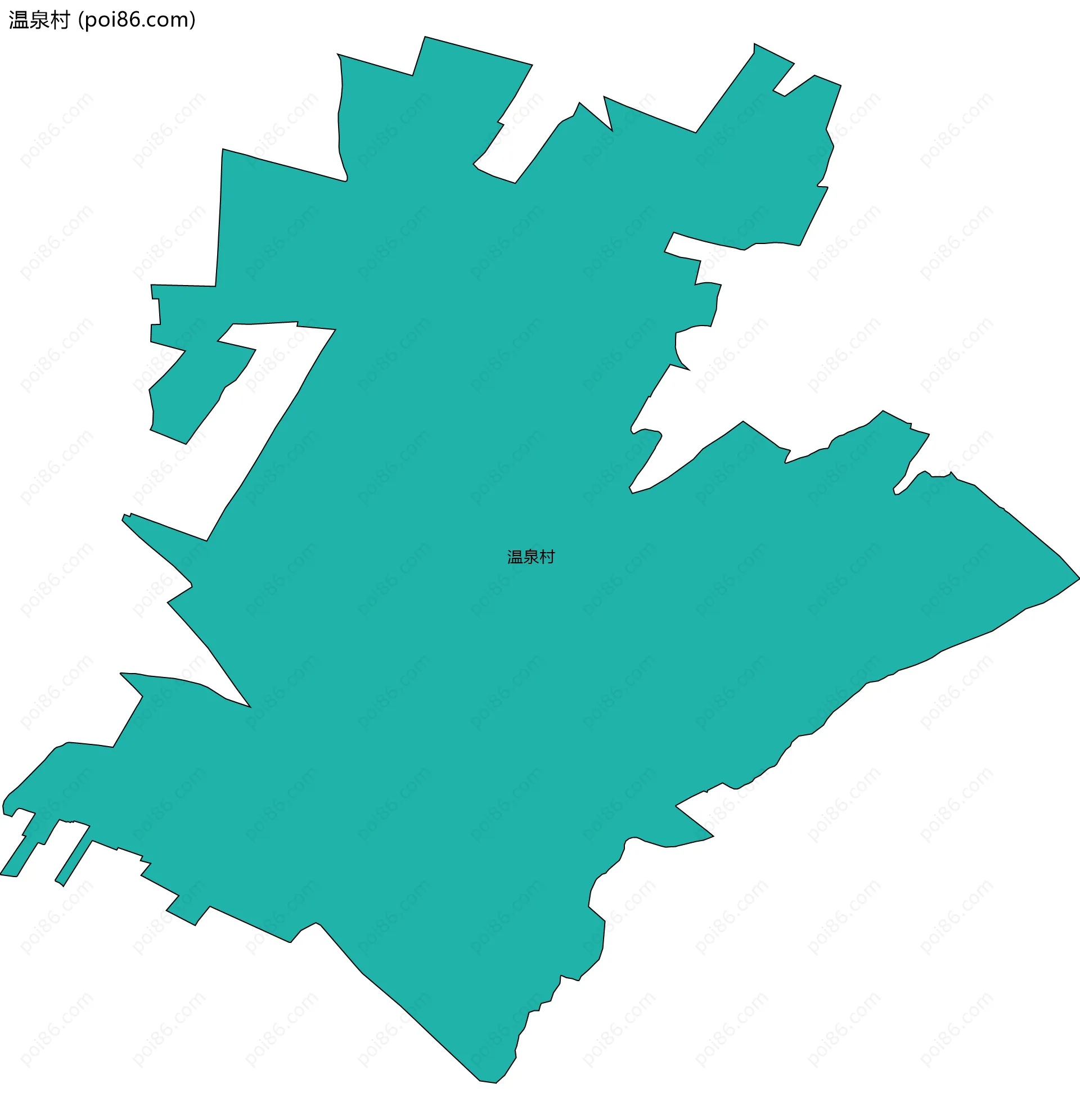 温泉村边界地图