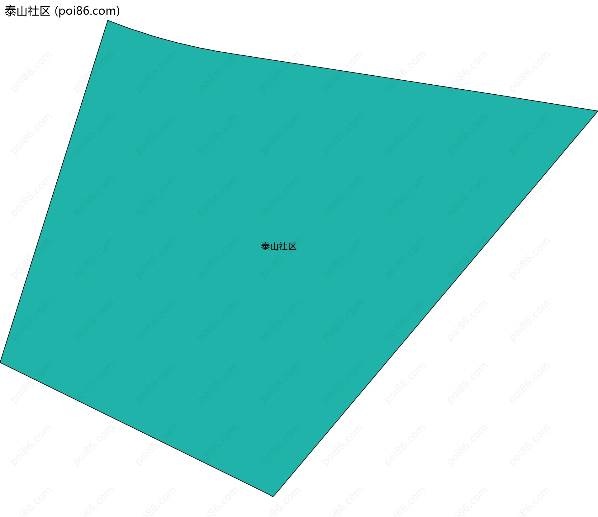 泰山社区边界地图